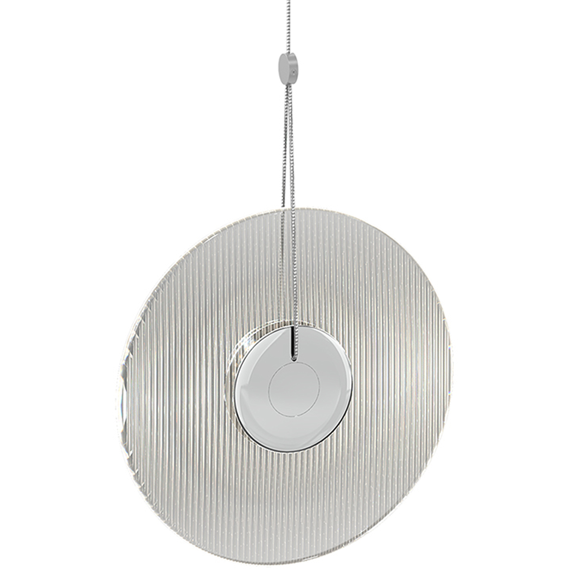 Meclisse LED 9 inch Polished Chrome Pendant Ceiling Light in Clear Glass