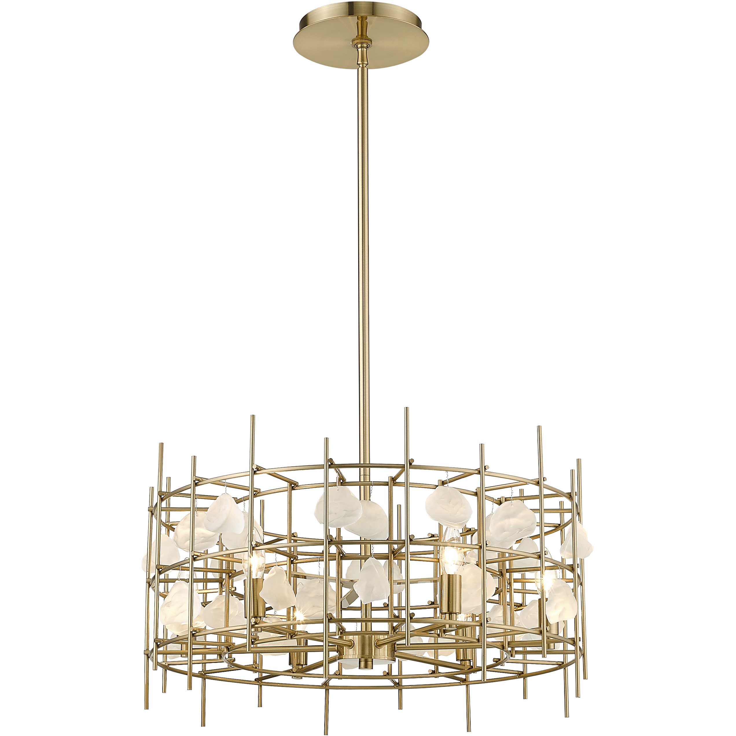 Garroway 6 Light 24 inch Aged Brass Chandelier Ceiling Light