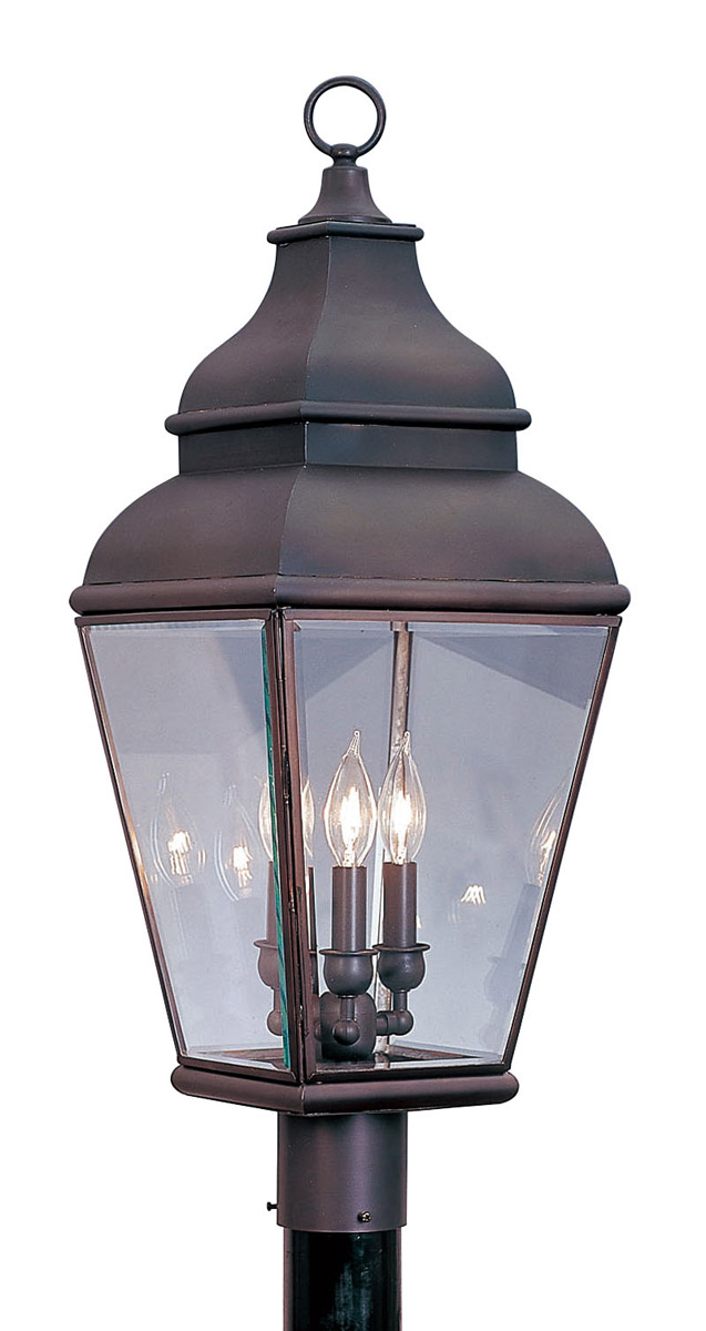 Exeter 3 Light 29.5 inch Bronze Outdoor Post Top Lantern