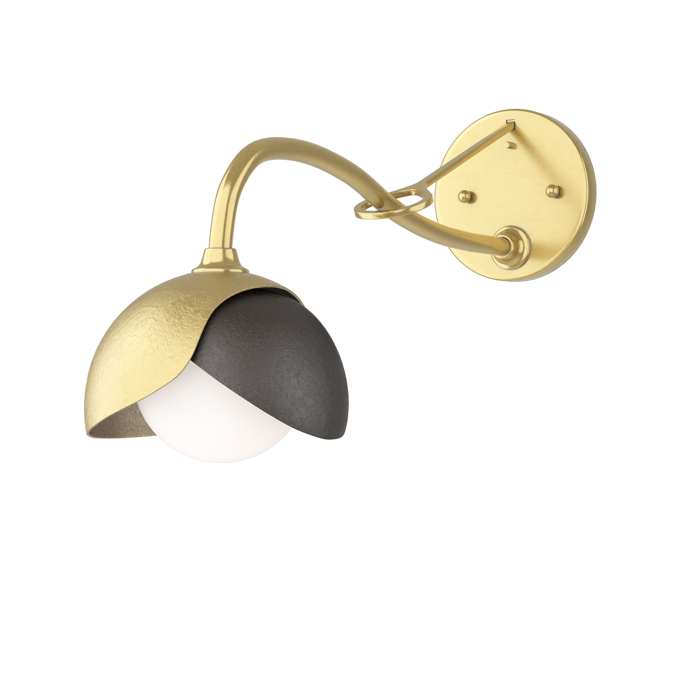 Brooklyn 1 Light 6 inch Modern Brass and Oil Rubbed Bronze Long-Arm Sconce Wall Light in Modern Brass/Oil Rubbed Bronze, Long-Arm