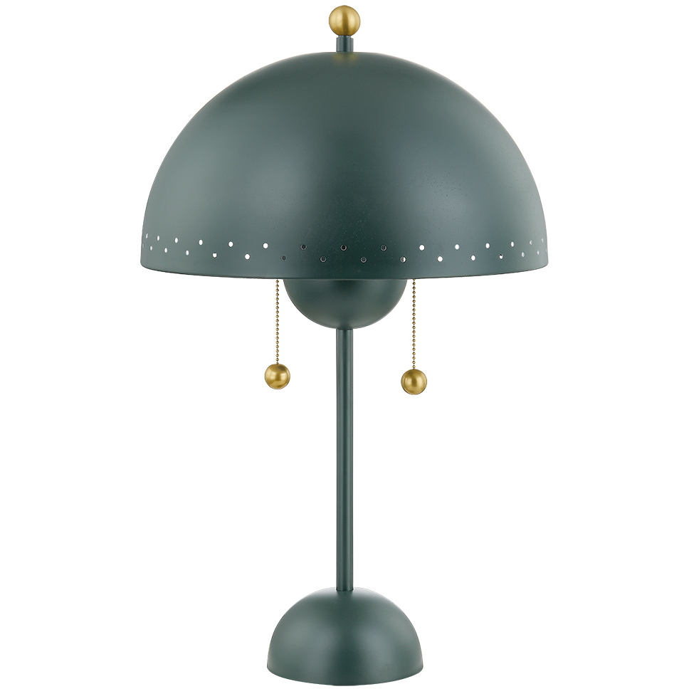 Jojo 25 inch 15.00 watt Aged Brass/Soft Studio Green Table Lamp Portable Light