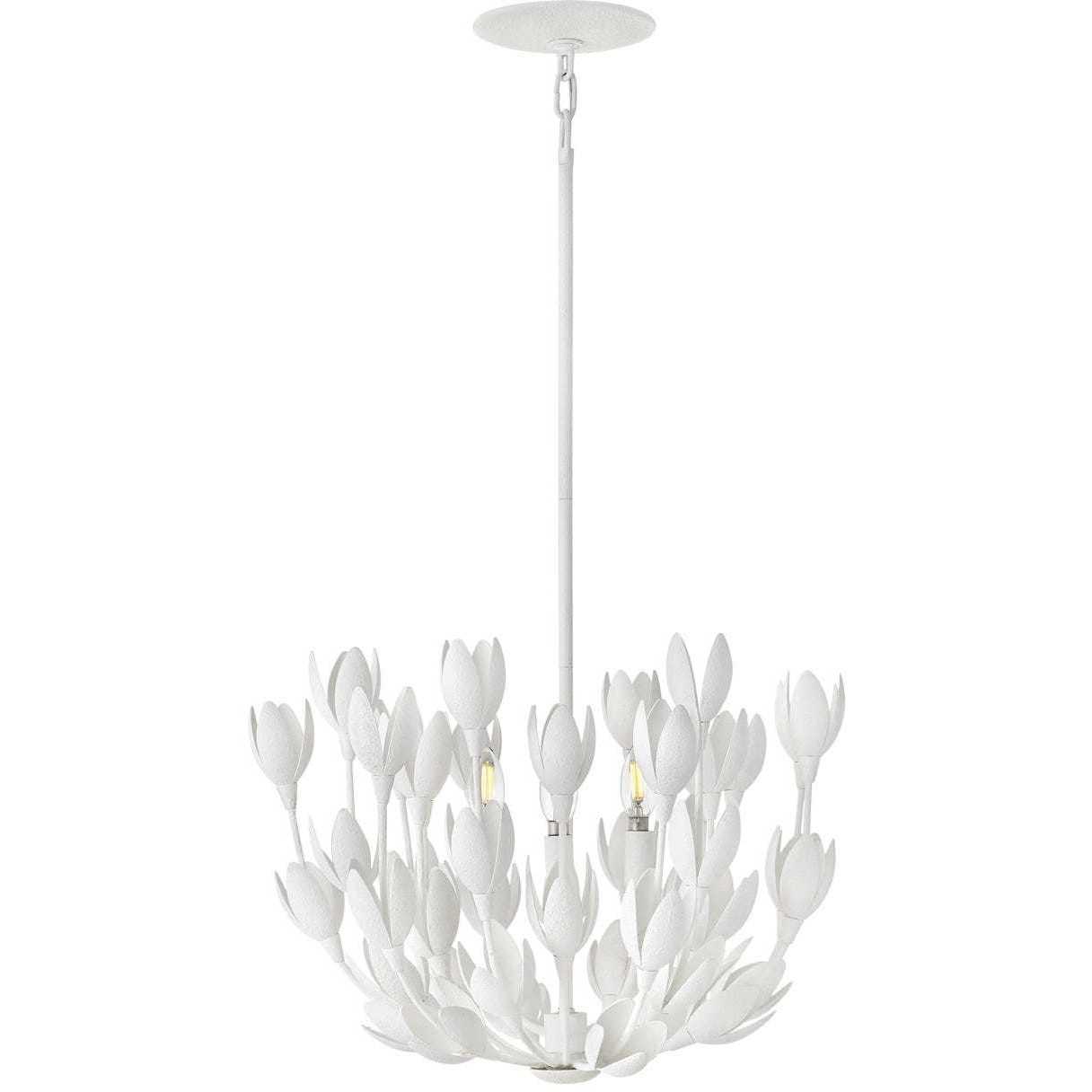 Lisa McDennon Flora 20 inch Textured Plaster Indoor Foyer Semi-Flush Mount Ceiling Light
