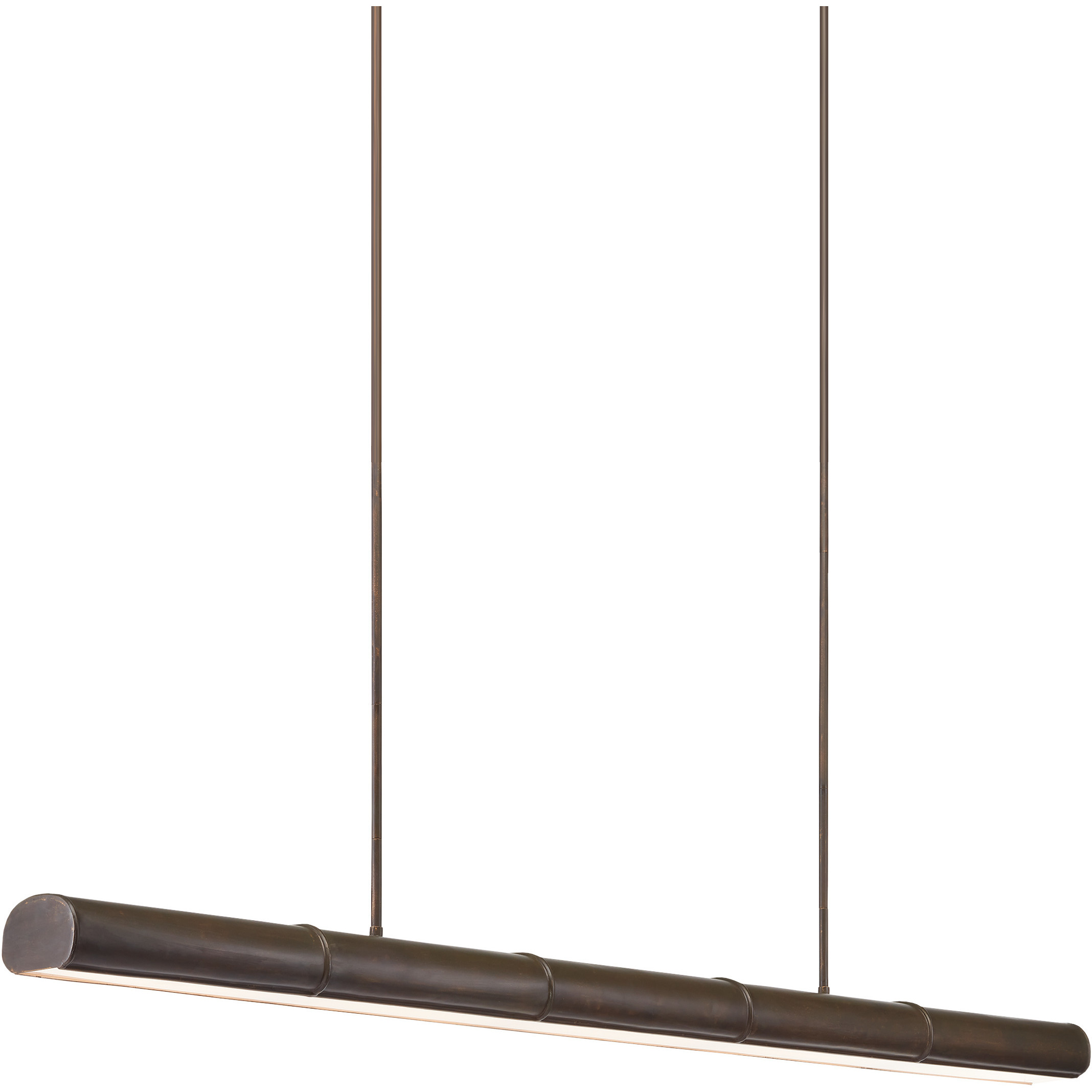 Lyon LED 65 inch Bronze Verdigris Linear Chandelier Ceiling Light, Large