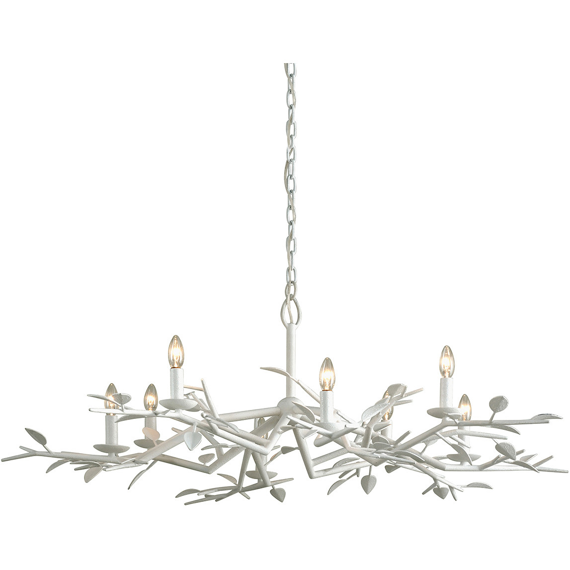Aubrey 8 Light 49.75 inch Gesso White Chandelier Ceiling Light