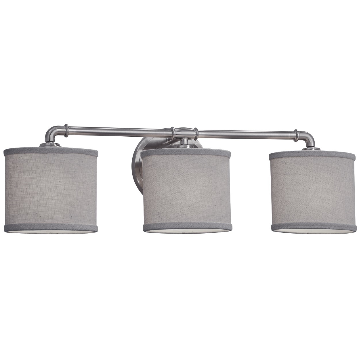 Textile 3 Light 26.25 inch Brushed Nickel Bath Vanity Light Wall Light, Bronx Family, Choices