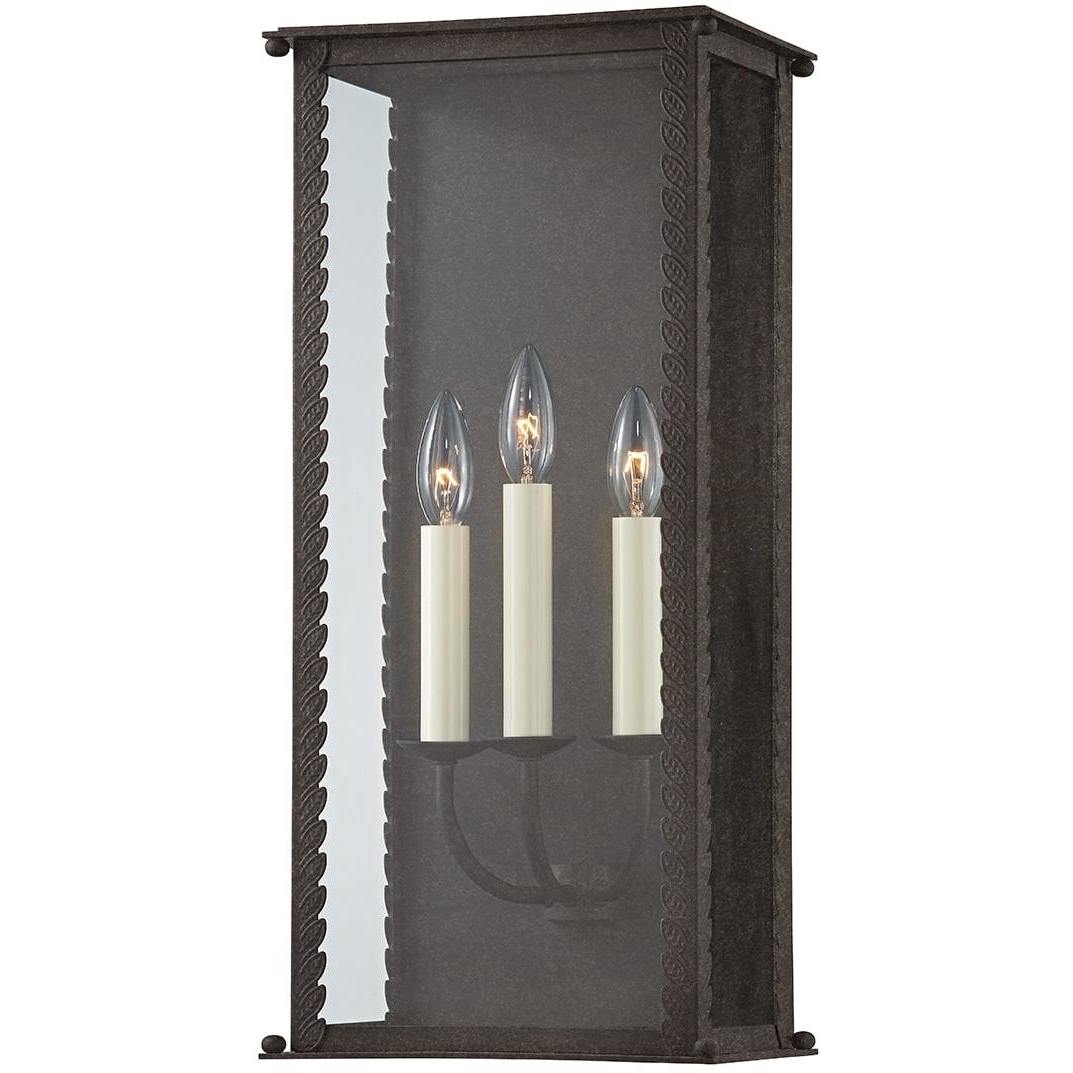 Zuma 3 Light 21 inch French Iron Outdoor Wall Sconce