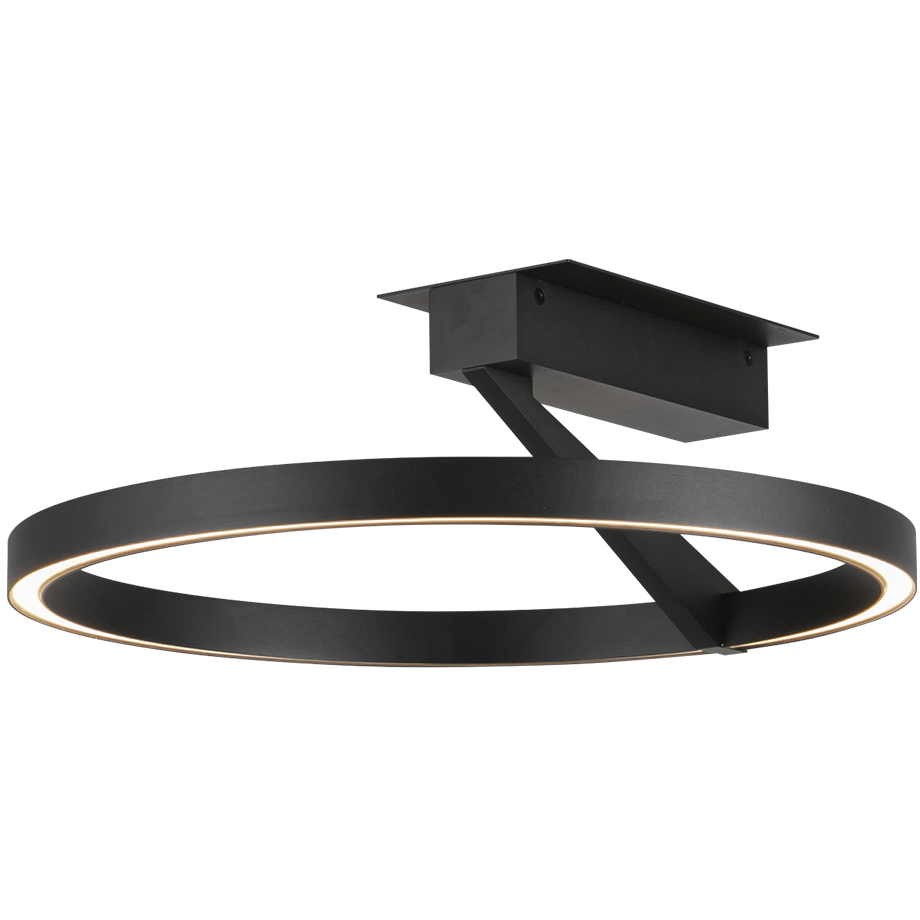 Roda LED 15.75 inch Black Semi-Flush Mount Ceiling Light