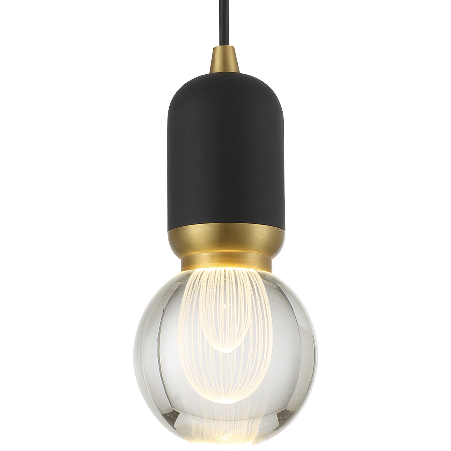 Mixed Up LED 4 inch Sand Coal And Mountain Gold Pendant Ceiling Light