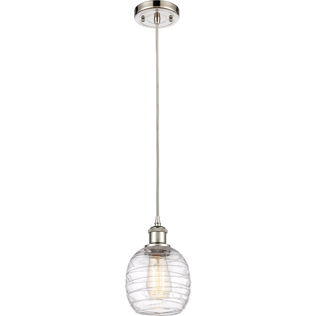Ballston Belfast LED 6 inch Polished Nickel Mini Pendant Ceiling Light