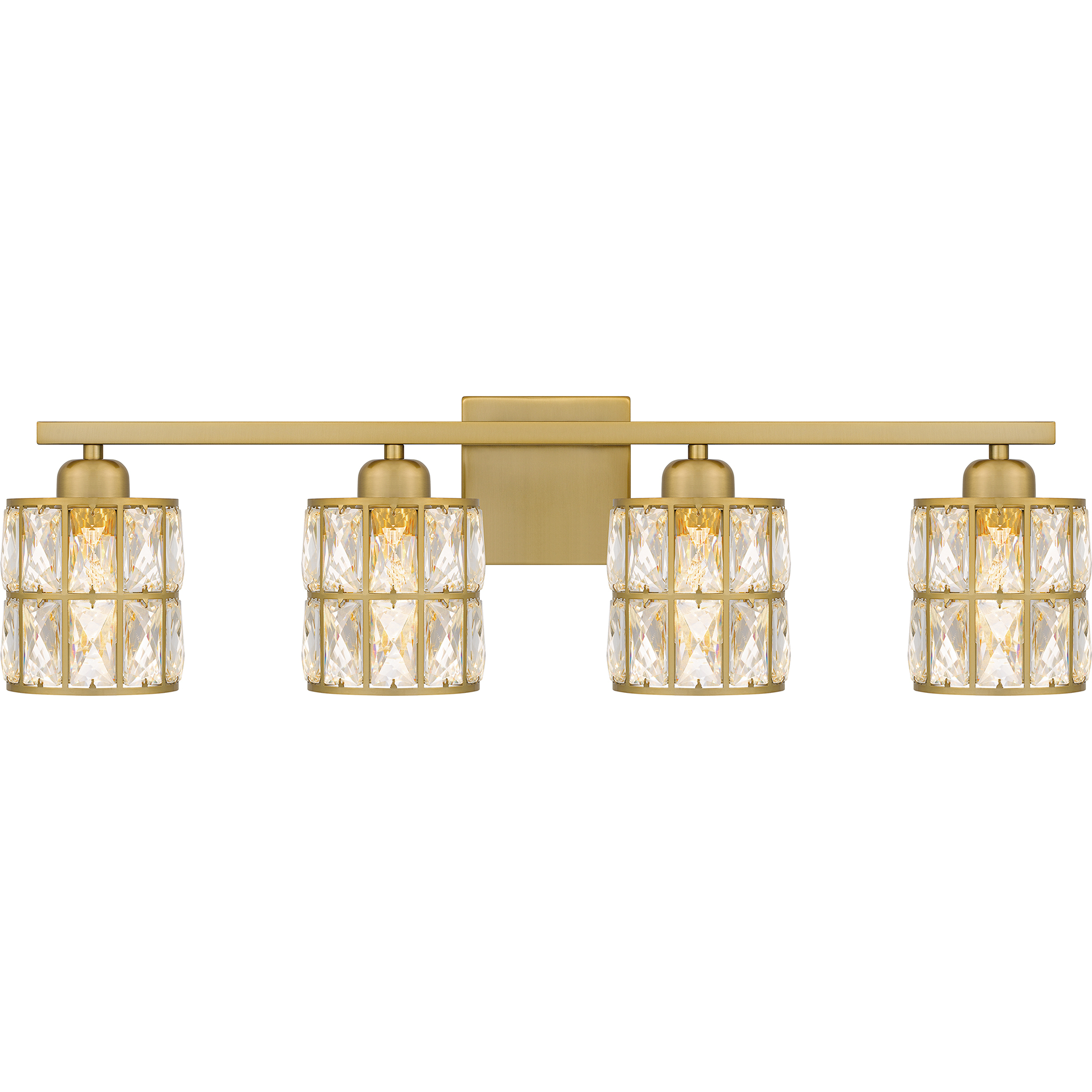 Gibson 4 Light 29.5 inch Aged Brass Bath Light Wall Light, Extra Large