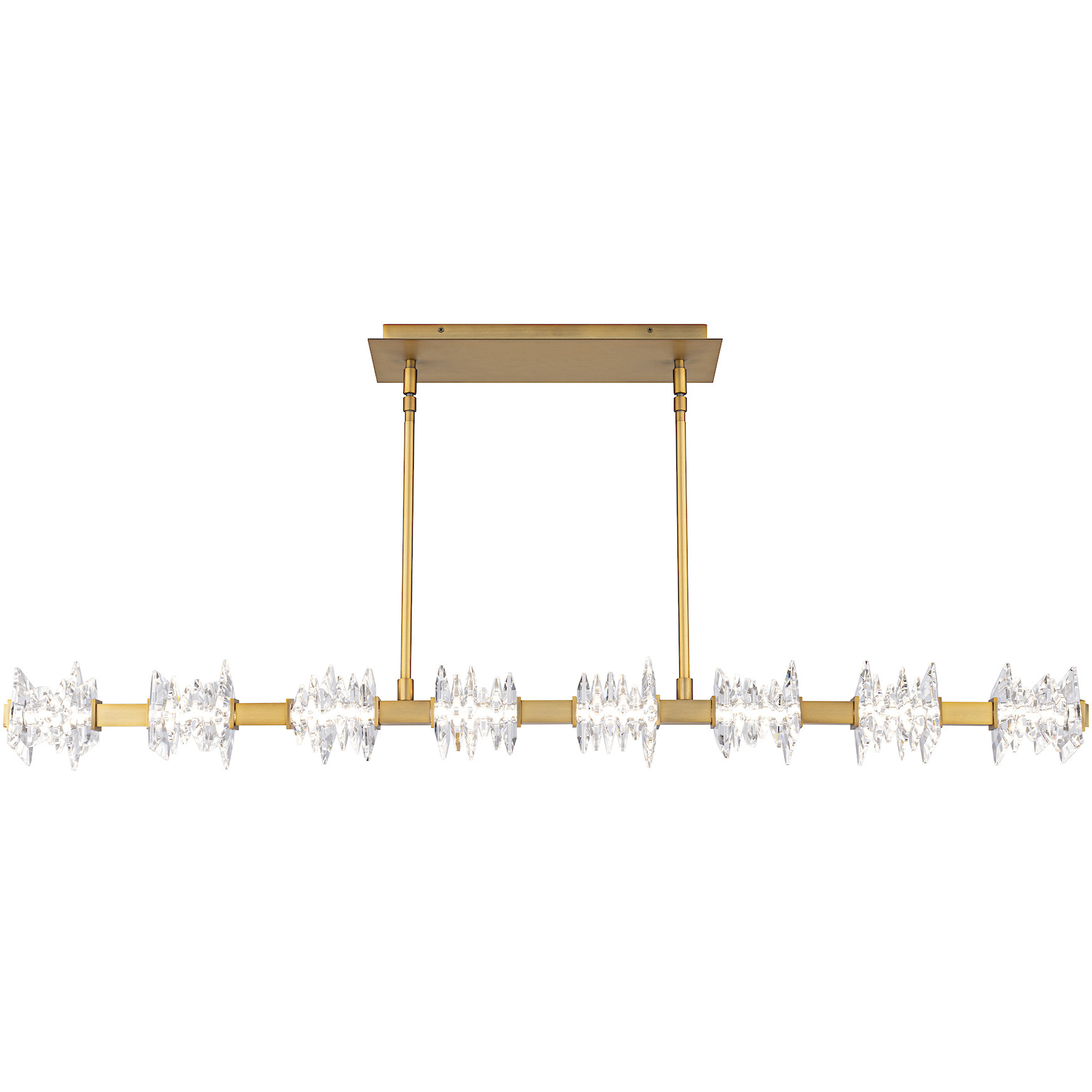Beyond Bergy LED 5 inch Aged Brass Linear Pendant Ceiling Light