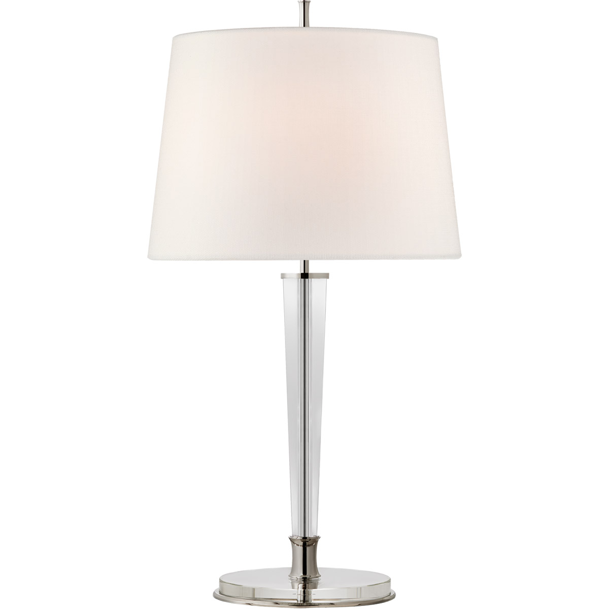 Thomas O'Brien Lyra 31.5 inch 60 watt Polished Nickel and Crystal Table Lamp Portable Light, Large
