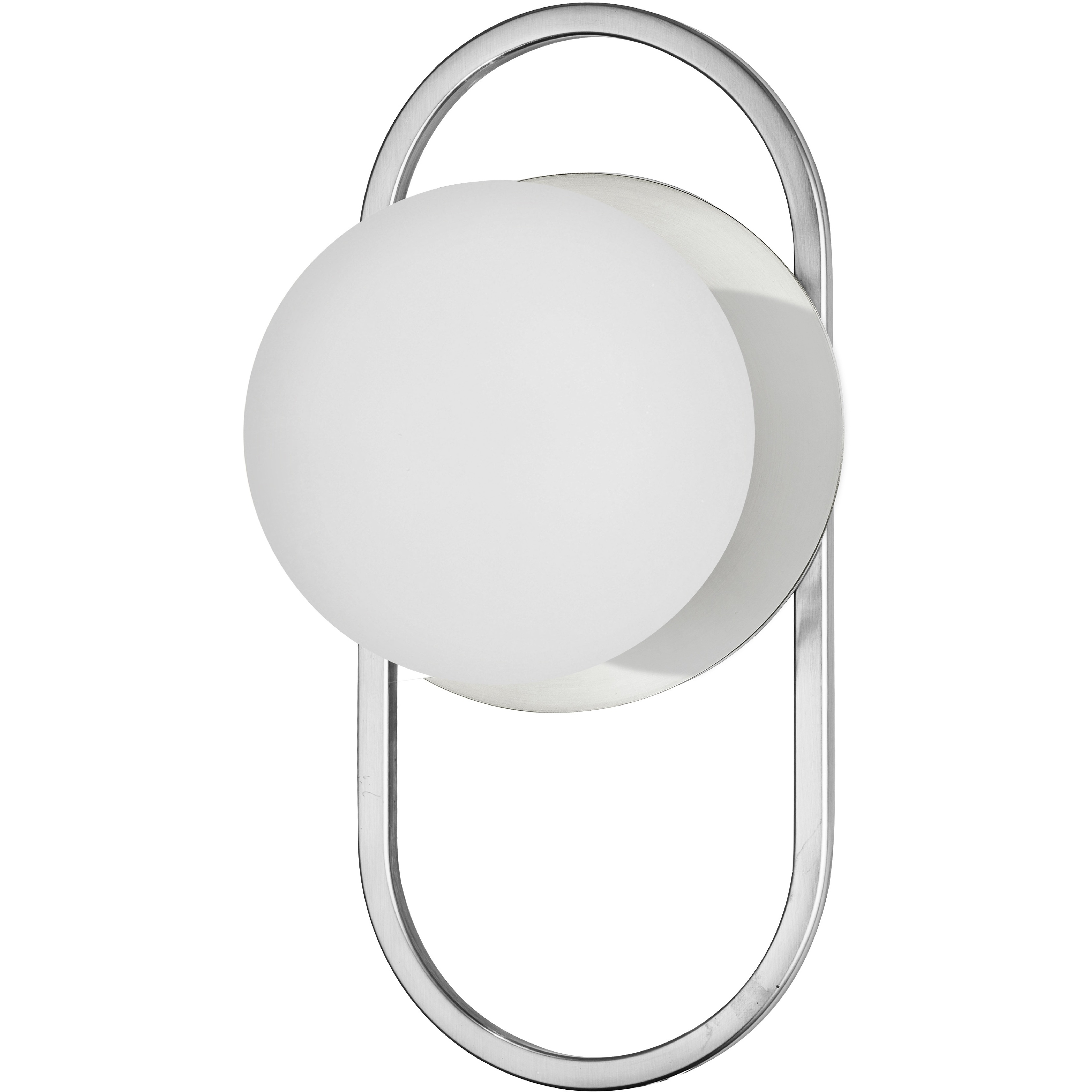 Burlat Decorative Wall Sconce Wall Light in Polished Chrome, White