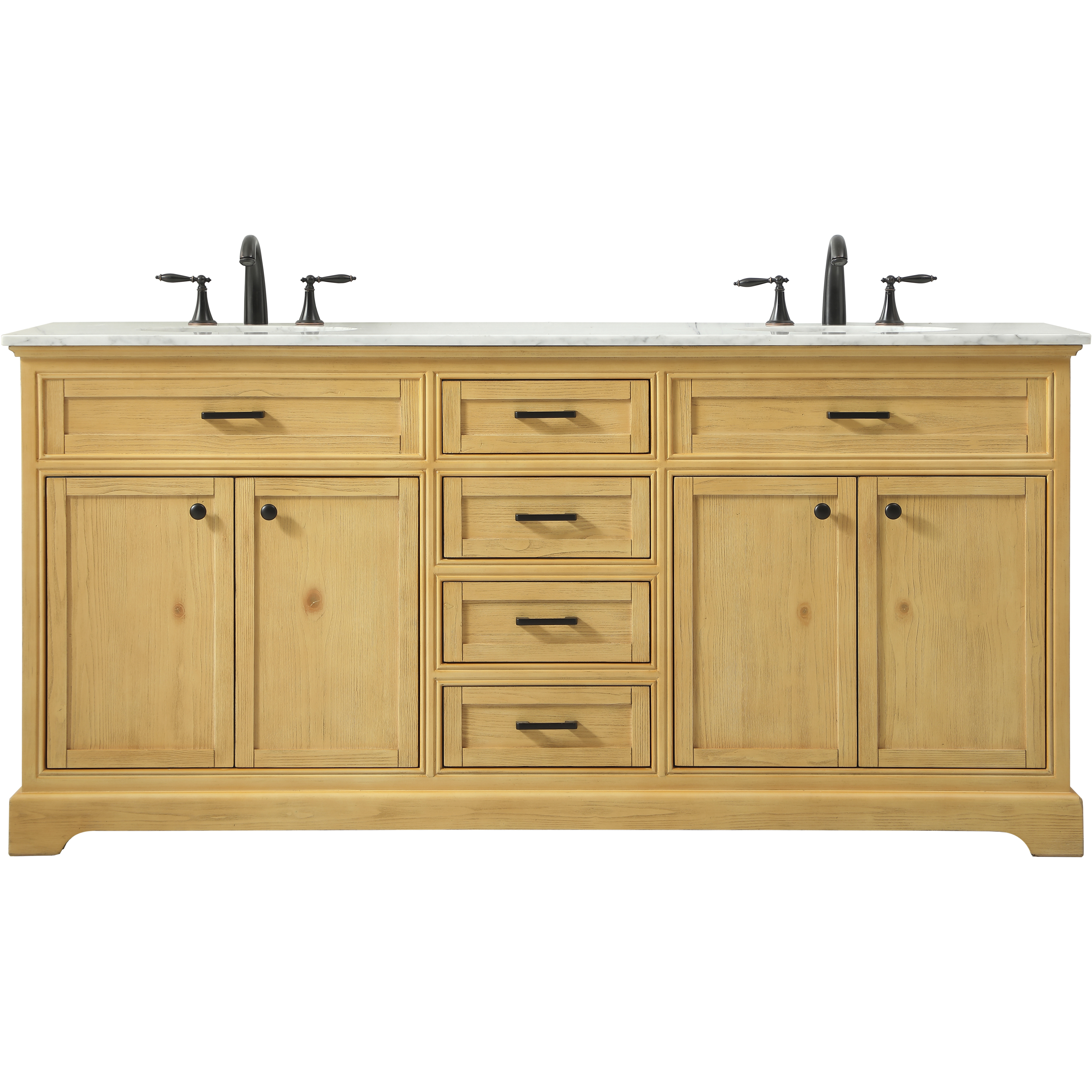 Americana 72 X 21.5 X 35 inch Natural Wood Vanity Sink Set