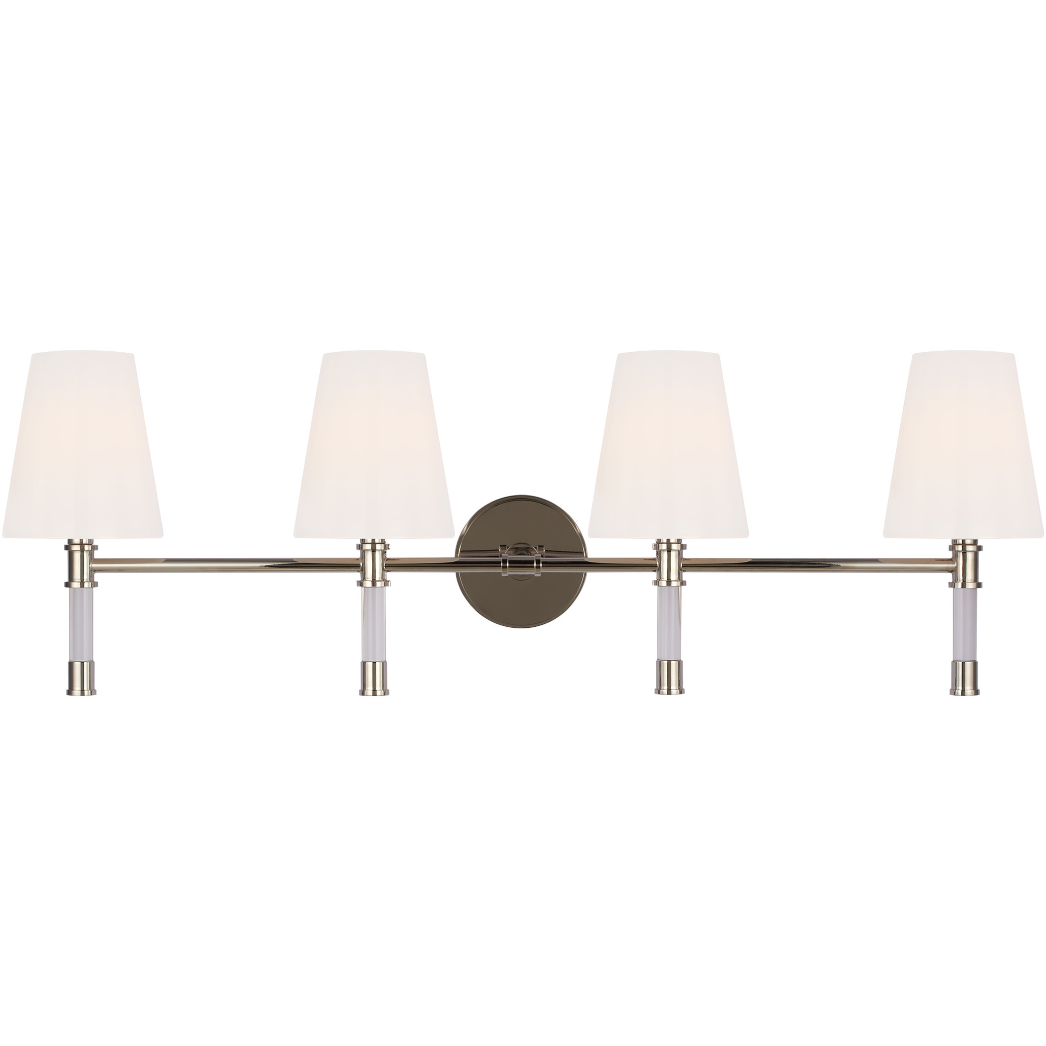 C&M by Chapman & Myers Hanover 4 Light 34.13 inch Polished Nickel Bath Vanity Wall Sconce Wall Light