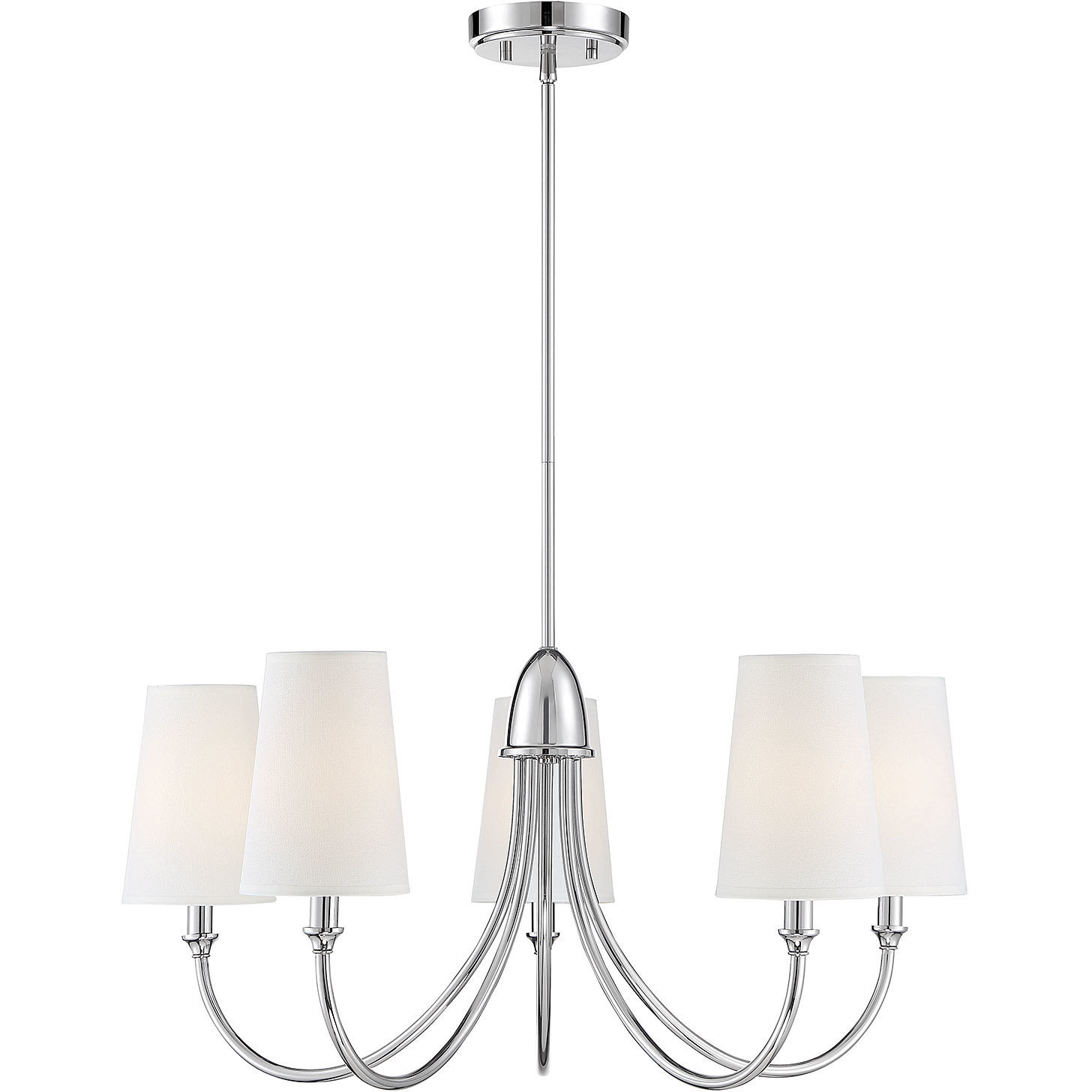 Cameron 5 Light 29 inch Polished Nickel Chandelier Ceiling Light, Essentials