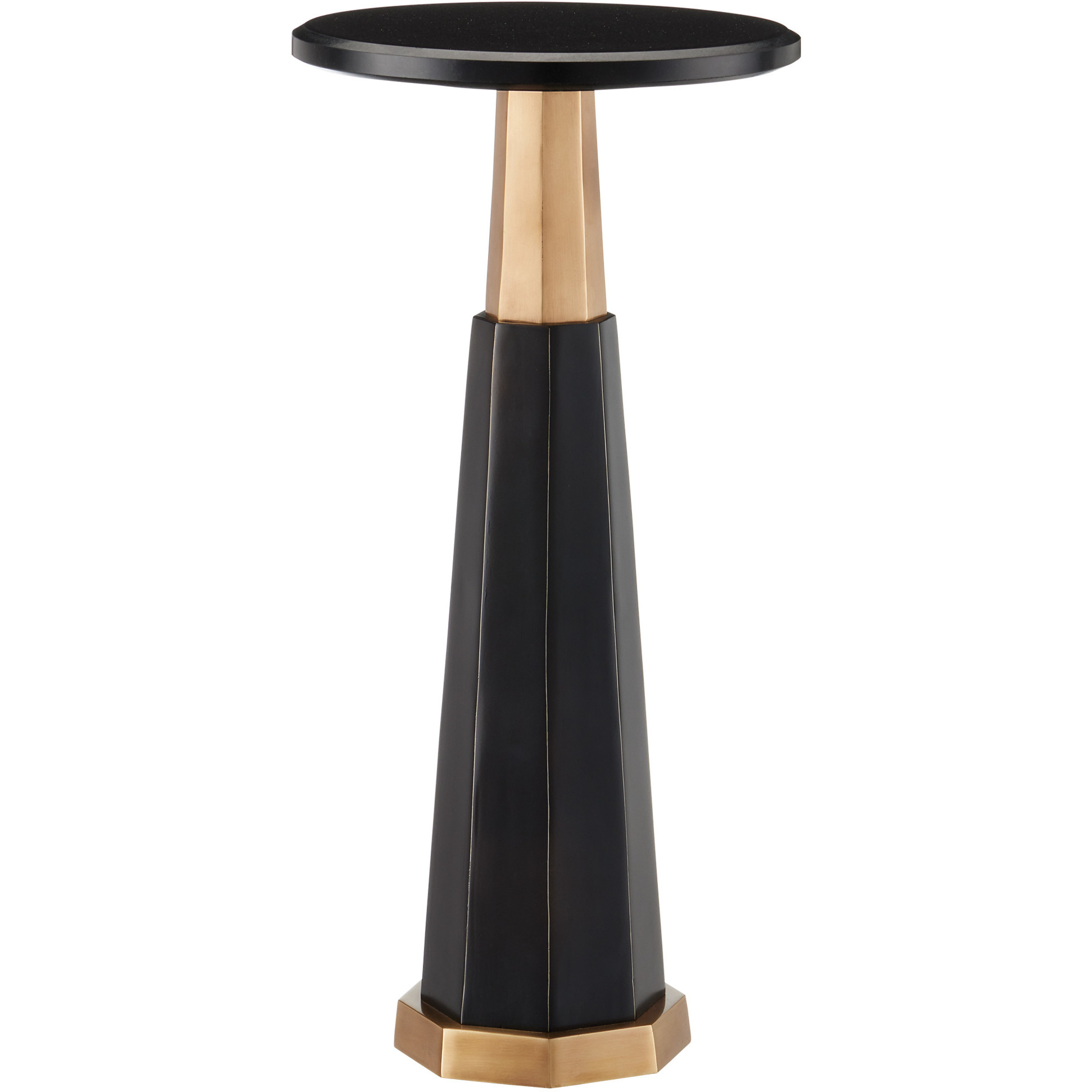 Gieves 10 inch Black and Bronze and Antique Brass Drinks Table