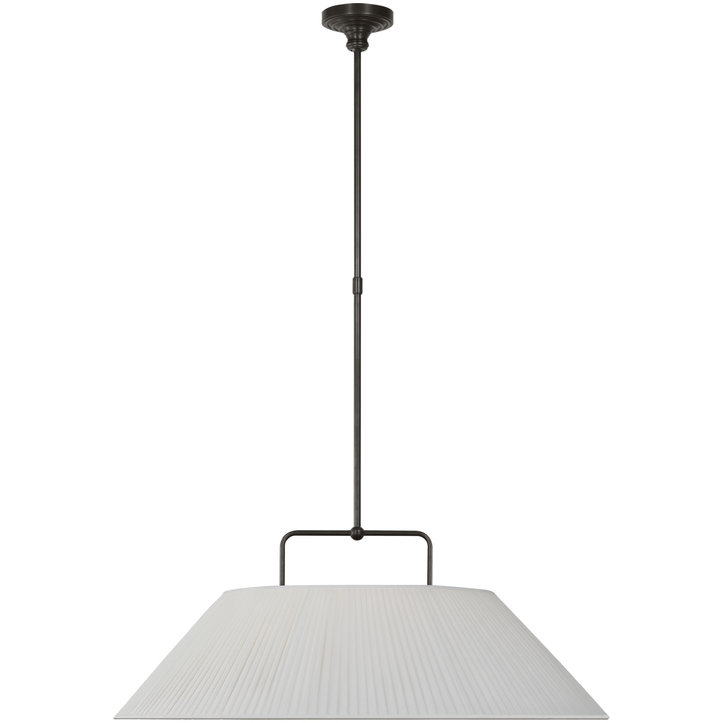 Amber Lewis Serrato LED 32.5 inch Bronze Hanging Shade Ceiling Light