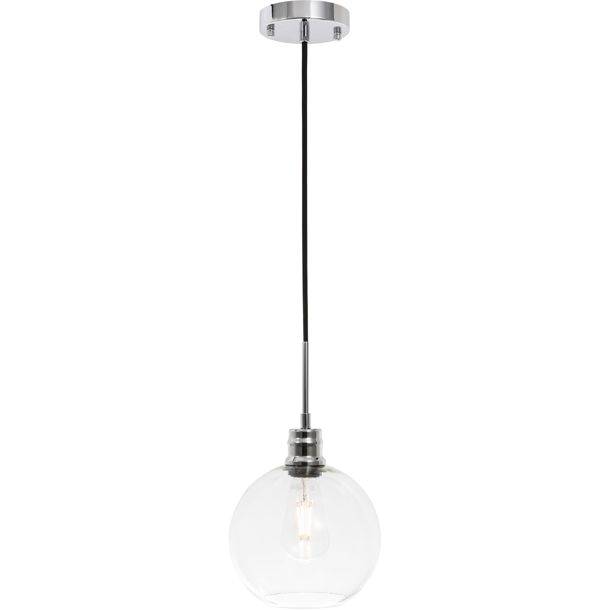 Emett 1 Light 8 inch Chrome Pendant Ceiling Light