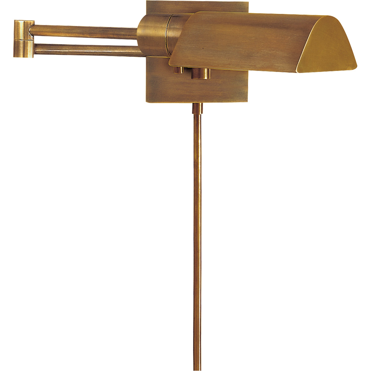 Studio 25 inch 60 watt Hand-Rubbed Antique Brass Swing Arm Wall Light