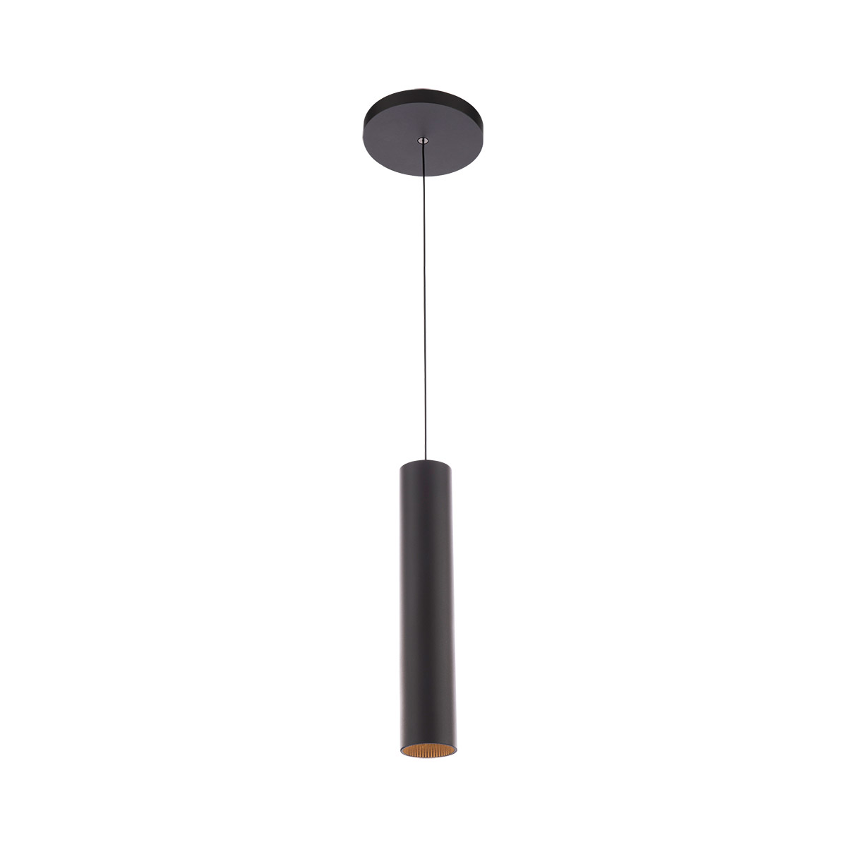 Silo 1 Light 120-277 VAC Black/Black Track Pendant Ceiling Light in 3500K