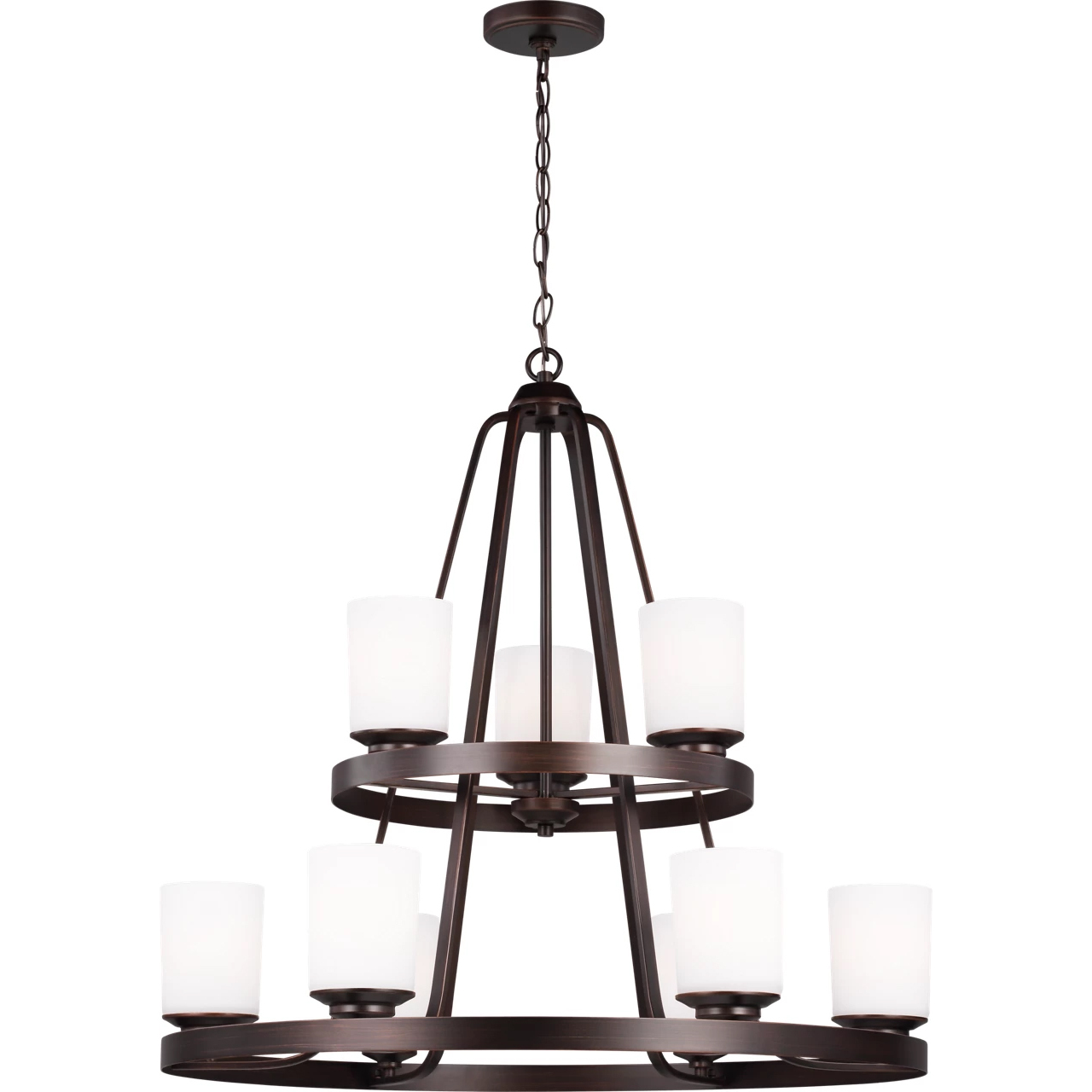 Kemal 9 Light 30 inch Bronze Chandelier Ceiling Light