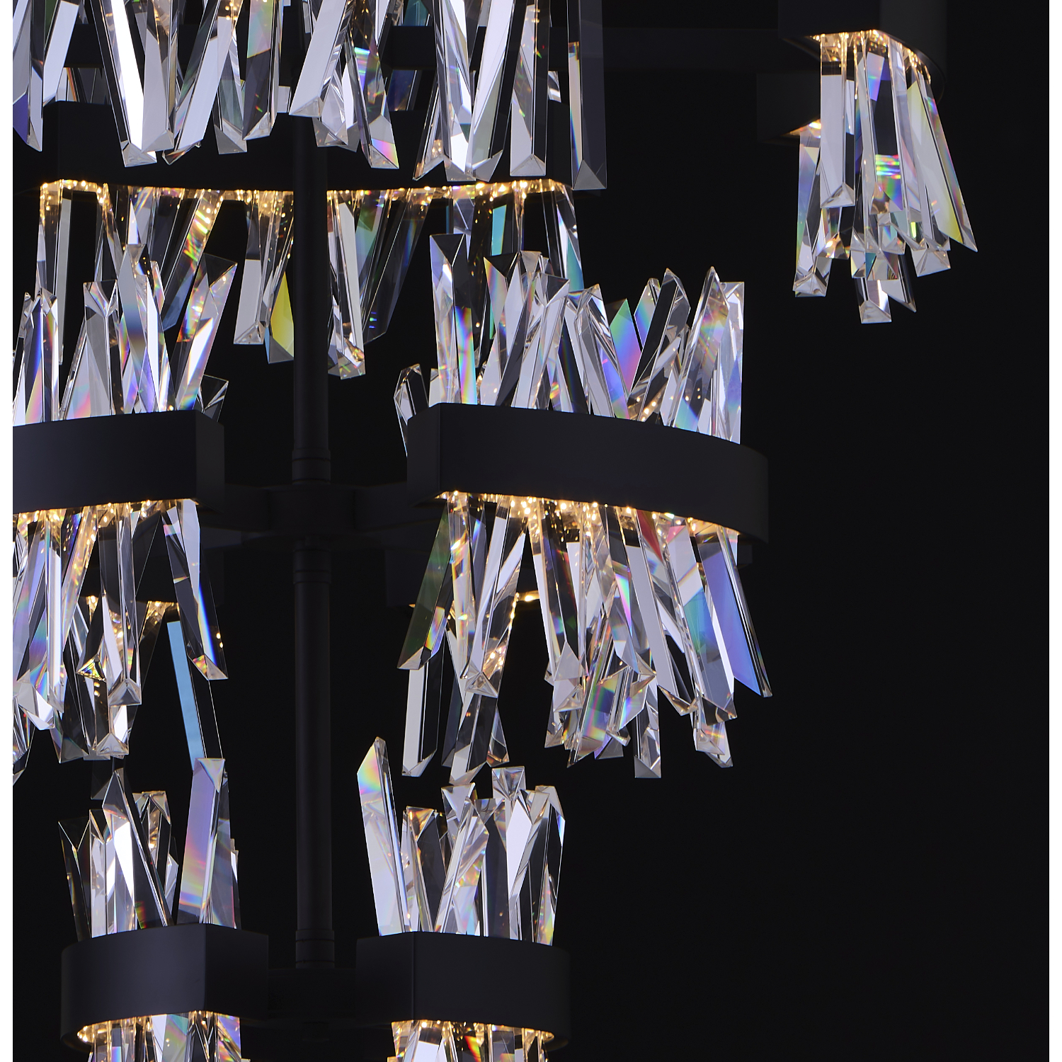 Glacier 36 inch Matte Black Pendant Ceiling Light