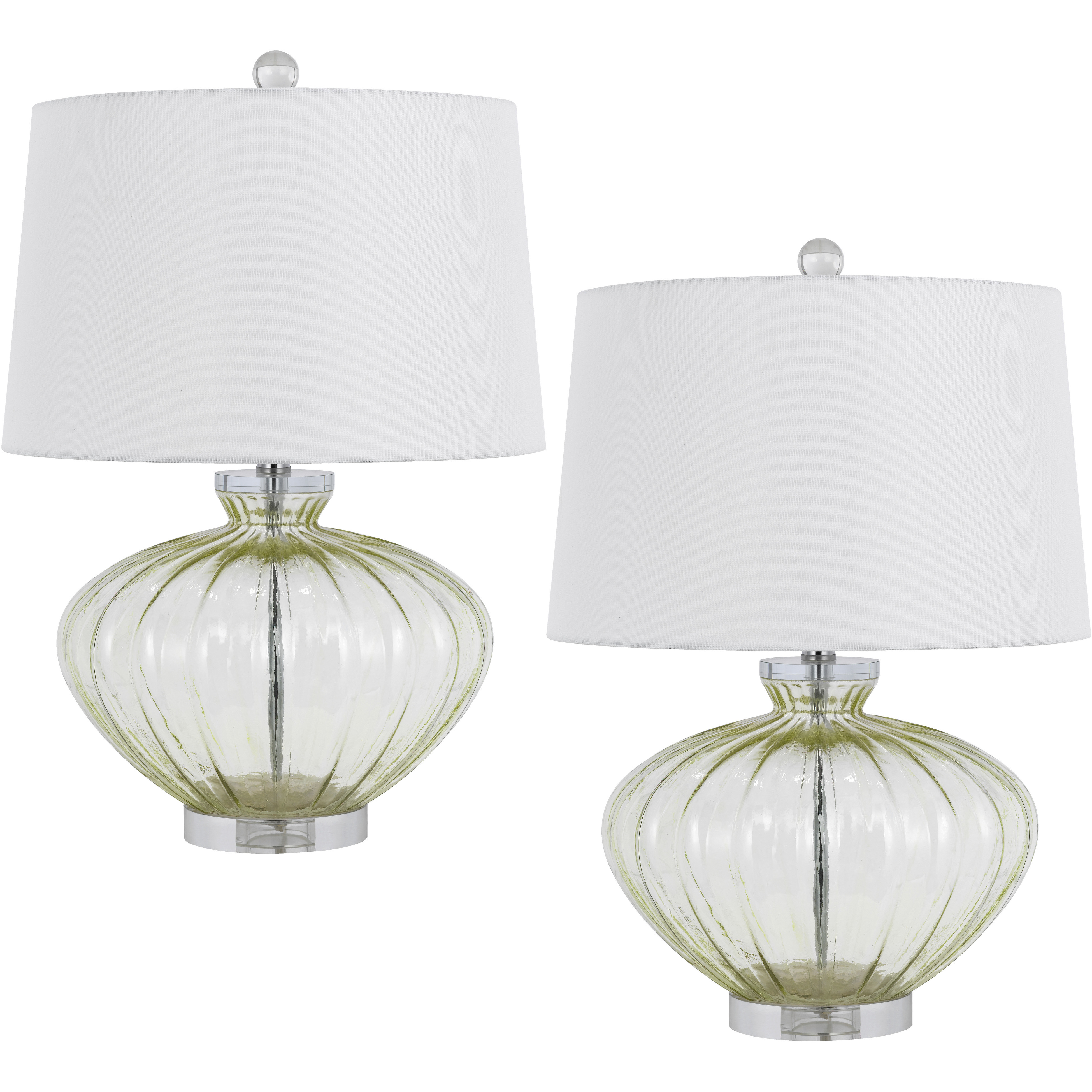 Delta 23.25 inch 150.00 watt Tinted Glass Table Lamp Set Portable Light