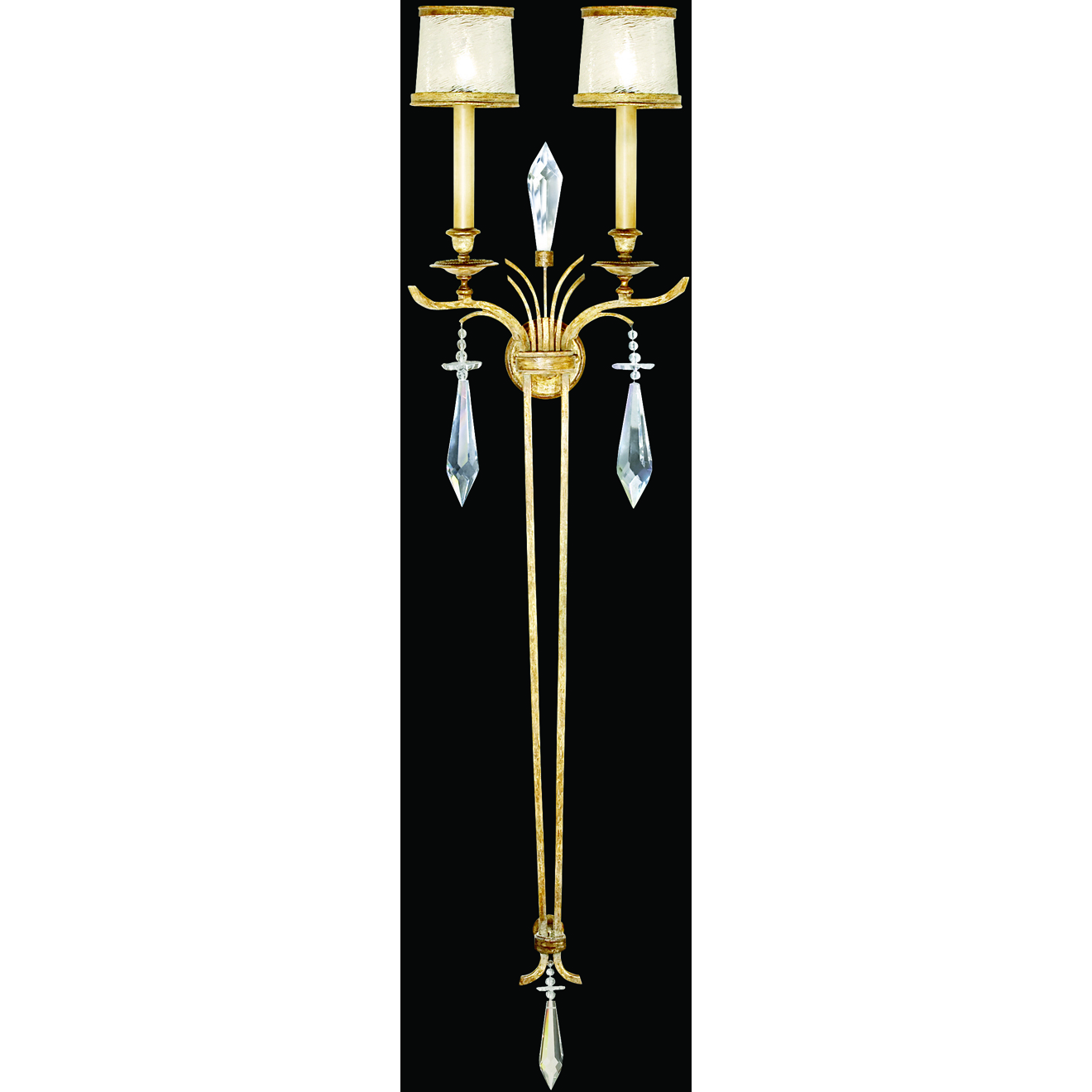 Monte Carlo 2 Light 15 inch Gold Sconce Wall Light