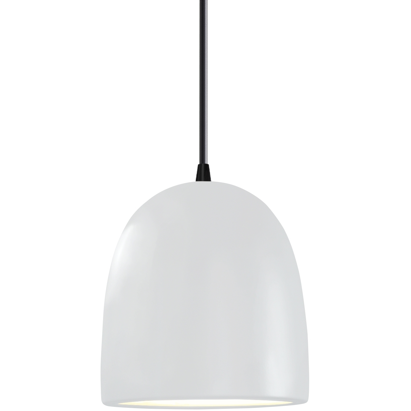 Radiance Collection 1 Light 9 inch Matte Black and Gloss White and Black Pendant Ceiling Light