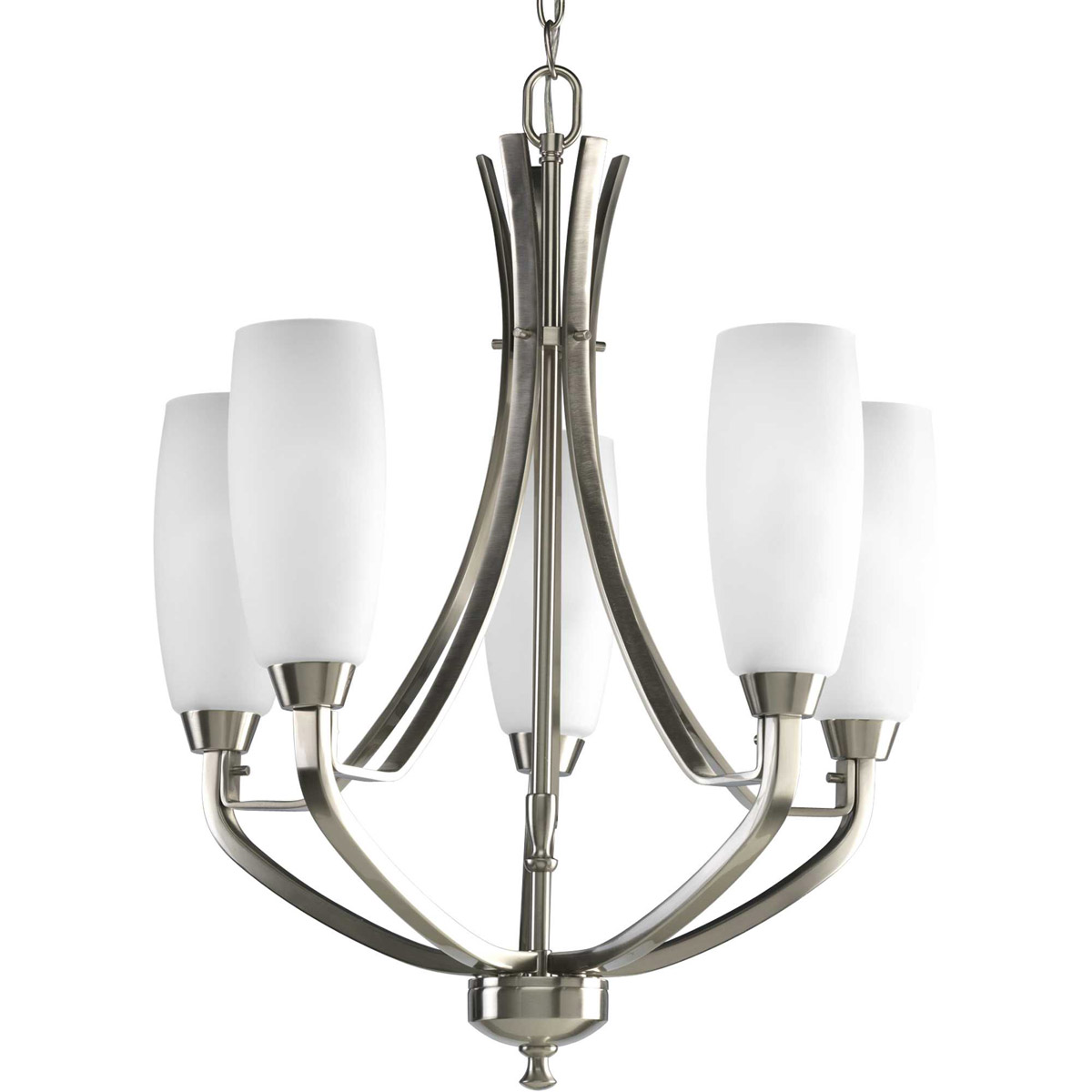 Bowery + Grove Anna 5 Light 22 inch Brushed Nickel Chandelier Ceiling Light 51507-BNE