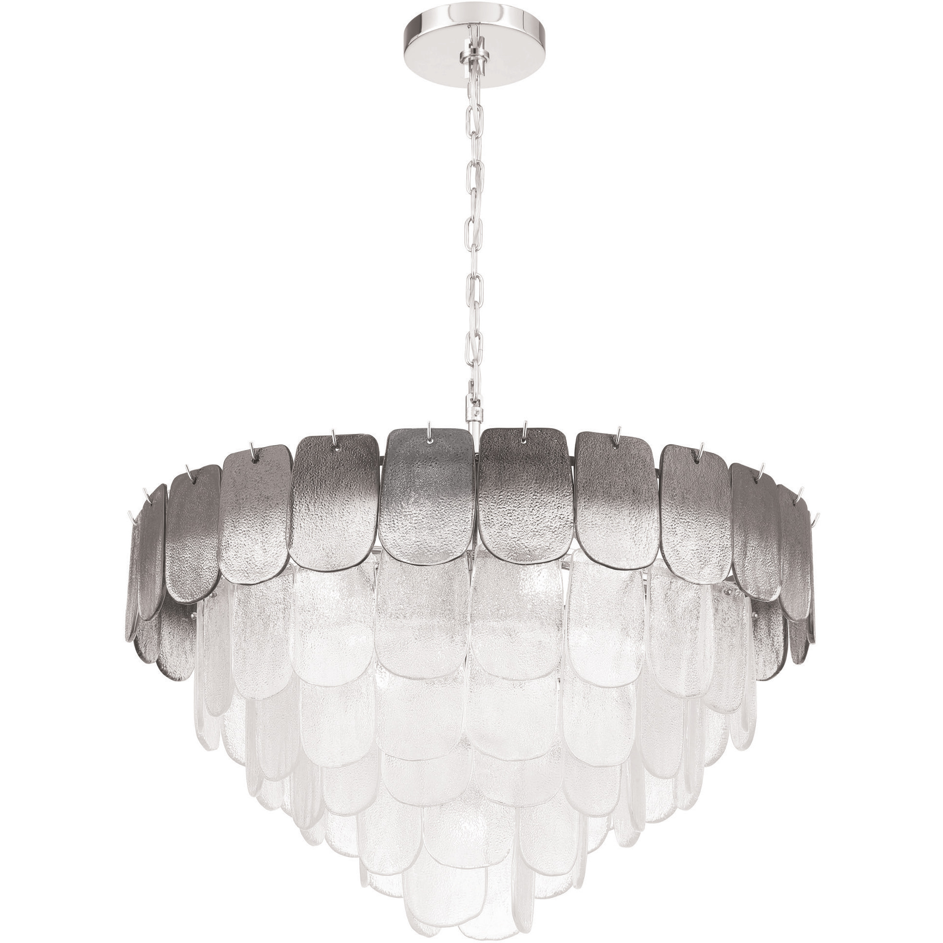 Bianca 19 Light 32.25 inch Polished Nickel Chandelier Ceiling Light in Crystalline Smoke