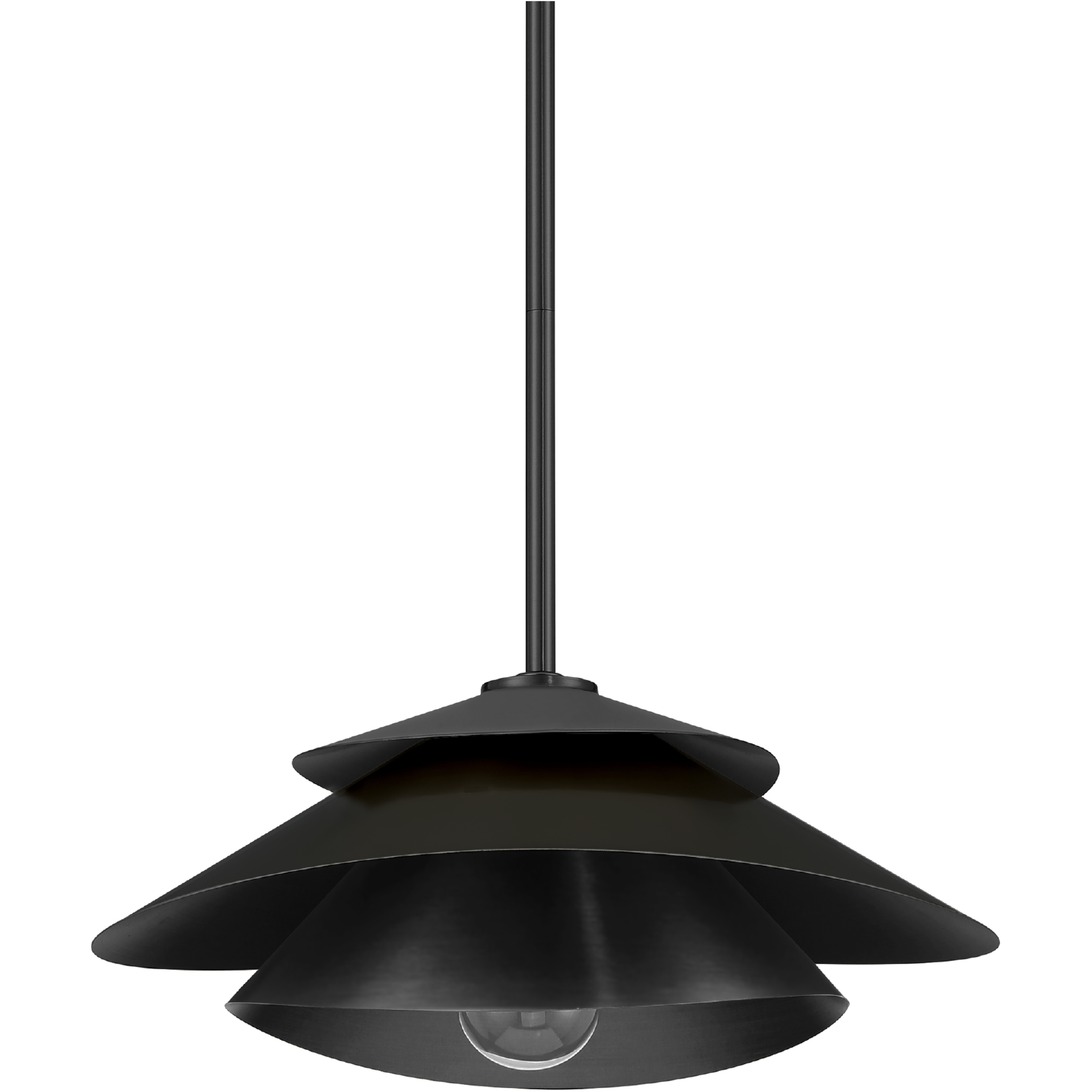 Hiro 1 Light 12.75 inch Matte Black Pendant Ceiling Light, Large