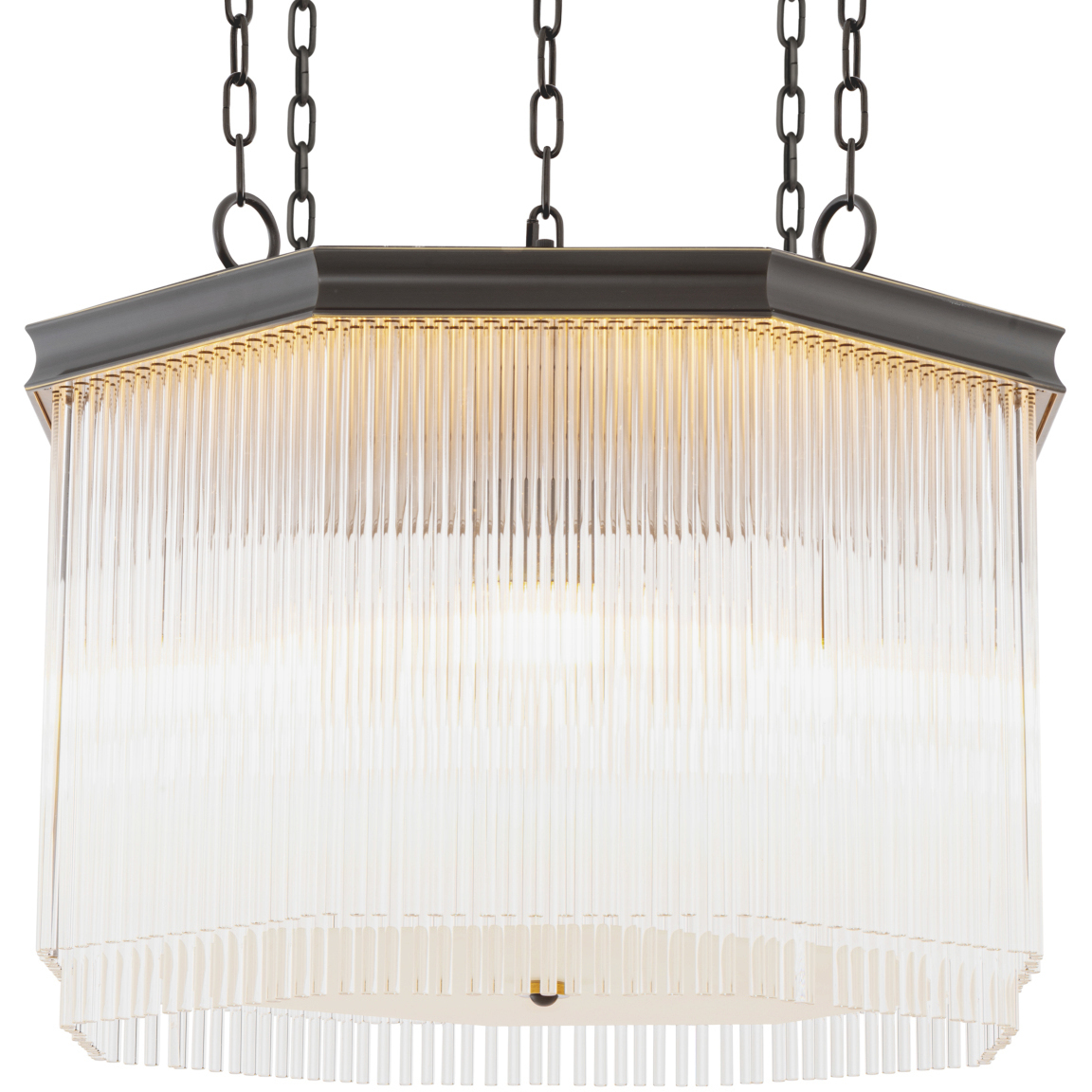 Estela 4 Light 23.62 inch Bronze Highlight and Clear Glass Pendant Ceiling Light