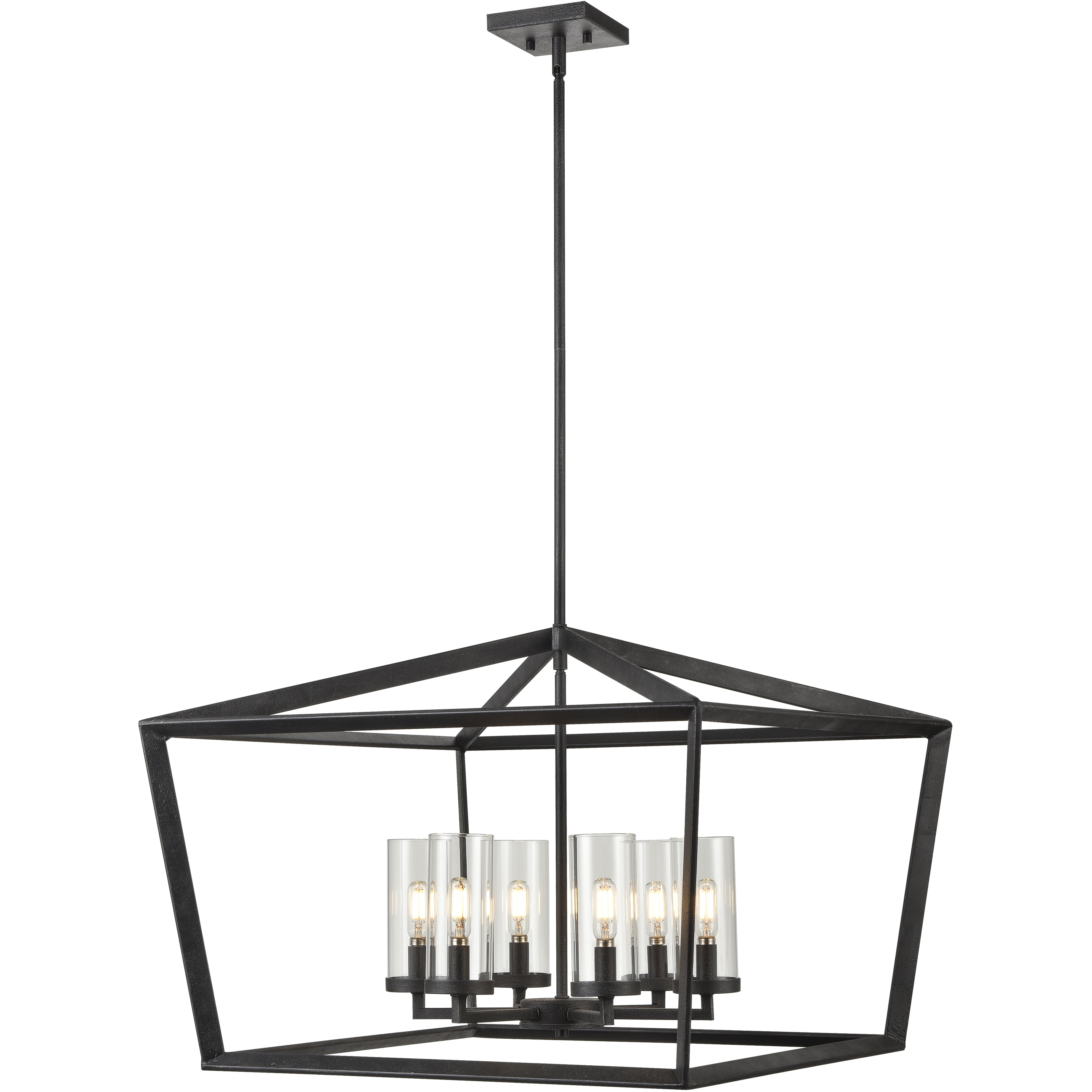 Colchester 6 Light 26 inch Weathered Zinc Chandelier Ceiling Light