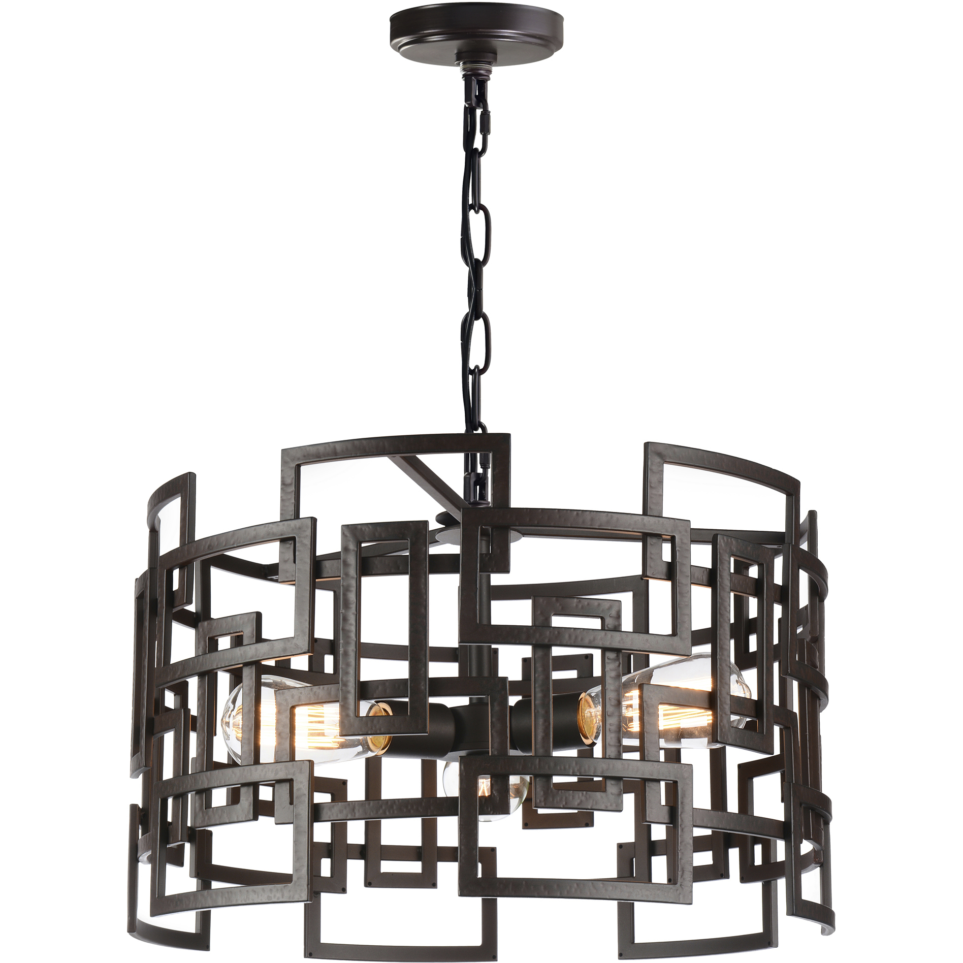 Litani 3 Light 19 inch Brown Down Chandelier Ceiling Light
