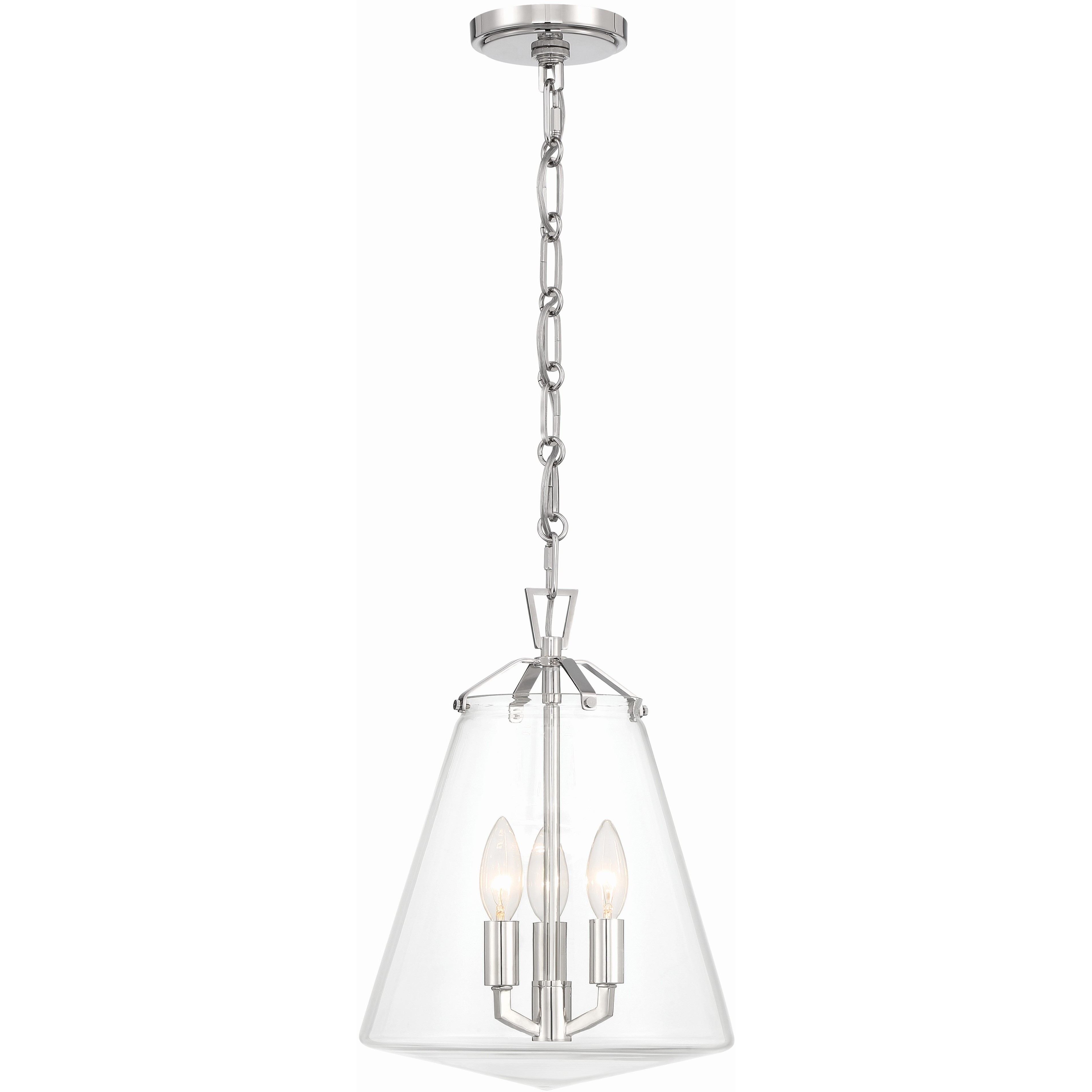 Voss 3 Light 11 inch Polished Nickel Pendant Ceiling Light