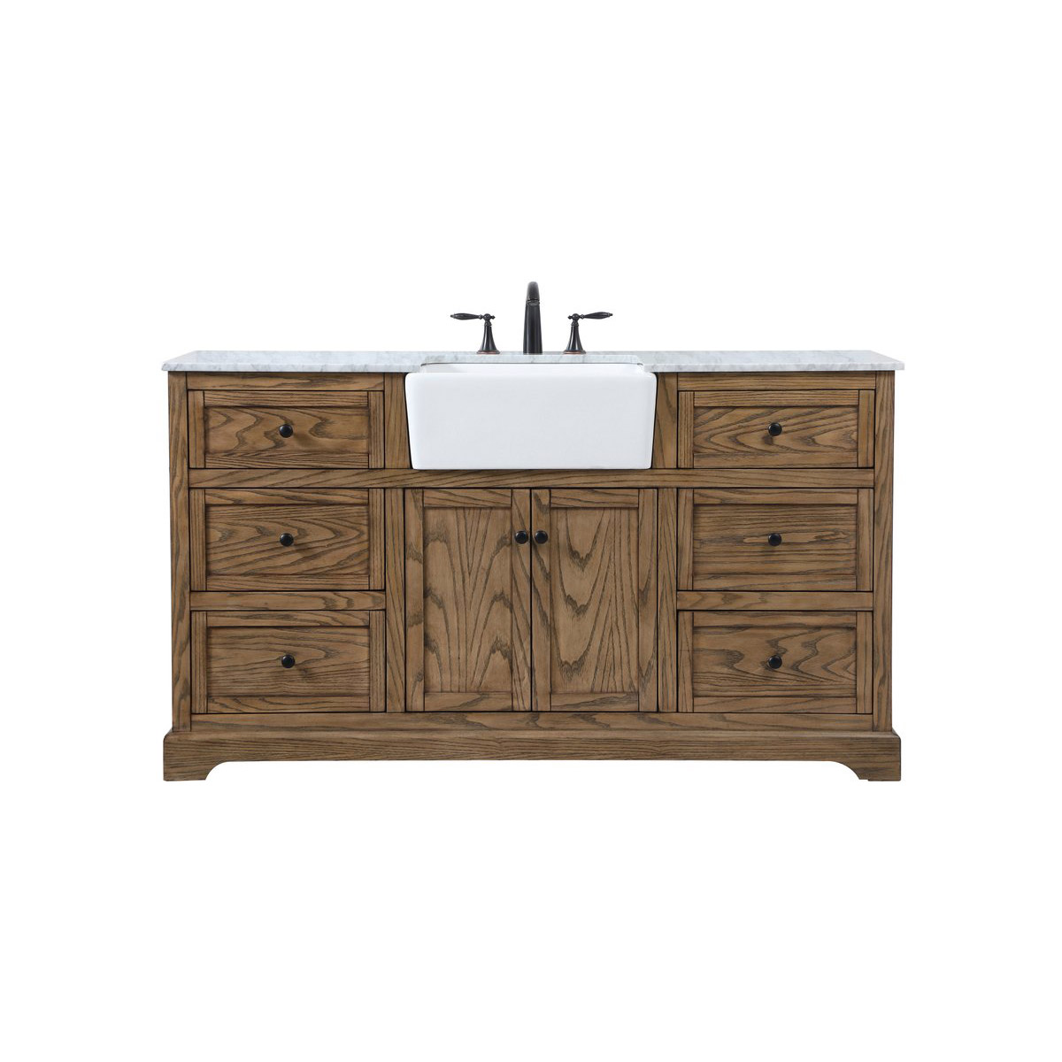 Franklin 60 X 22 X 34.75 inch Driftwood Bathroom Vanity Cabinet