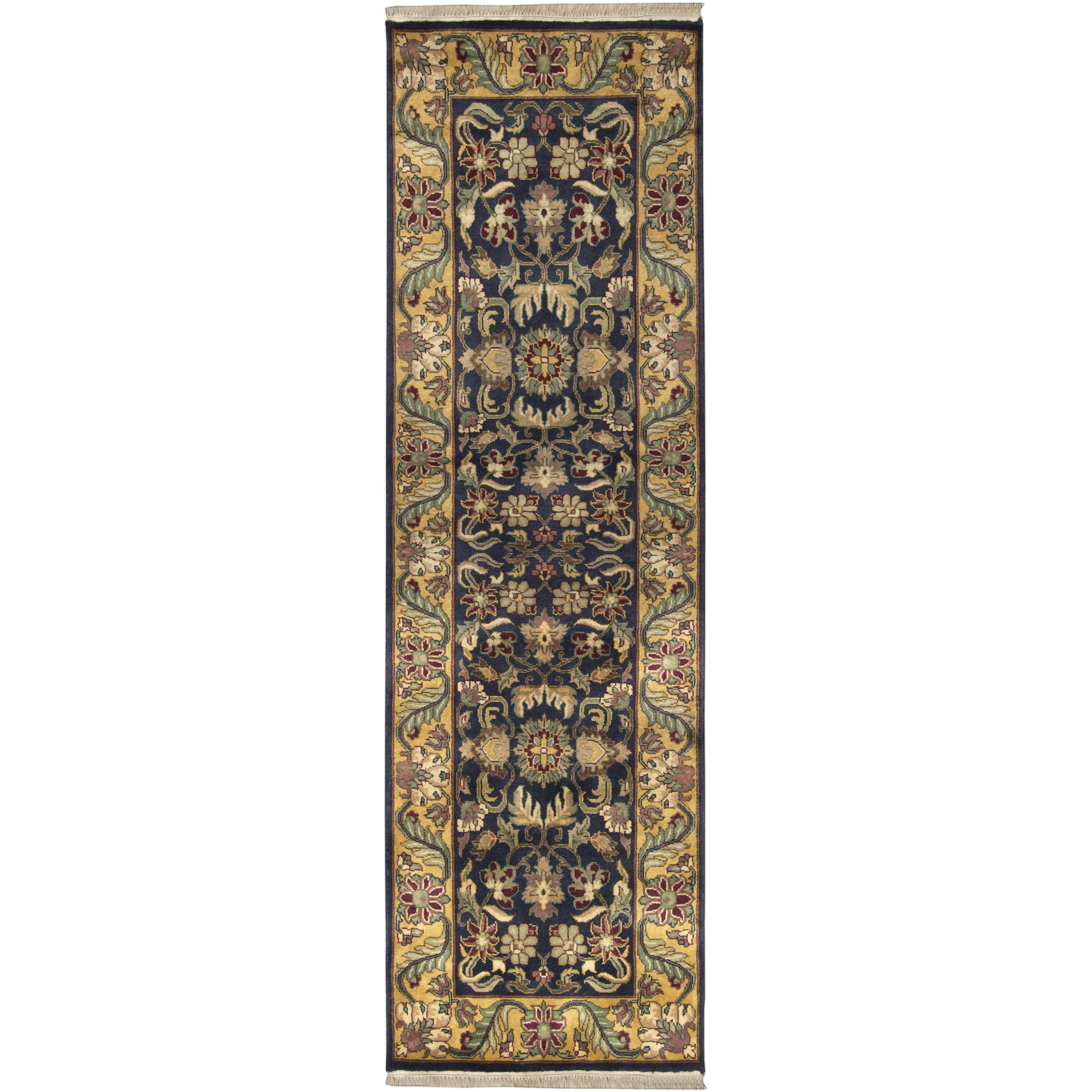 Taj Mahal 96 X 30 inch Ink, Tan, Khaki Rug