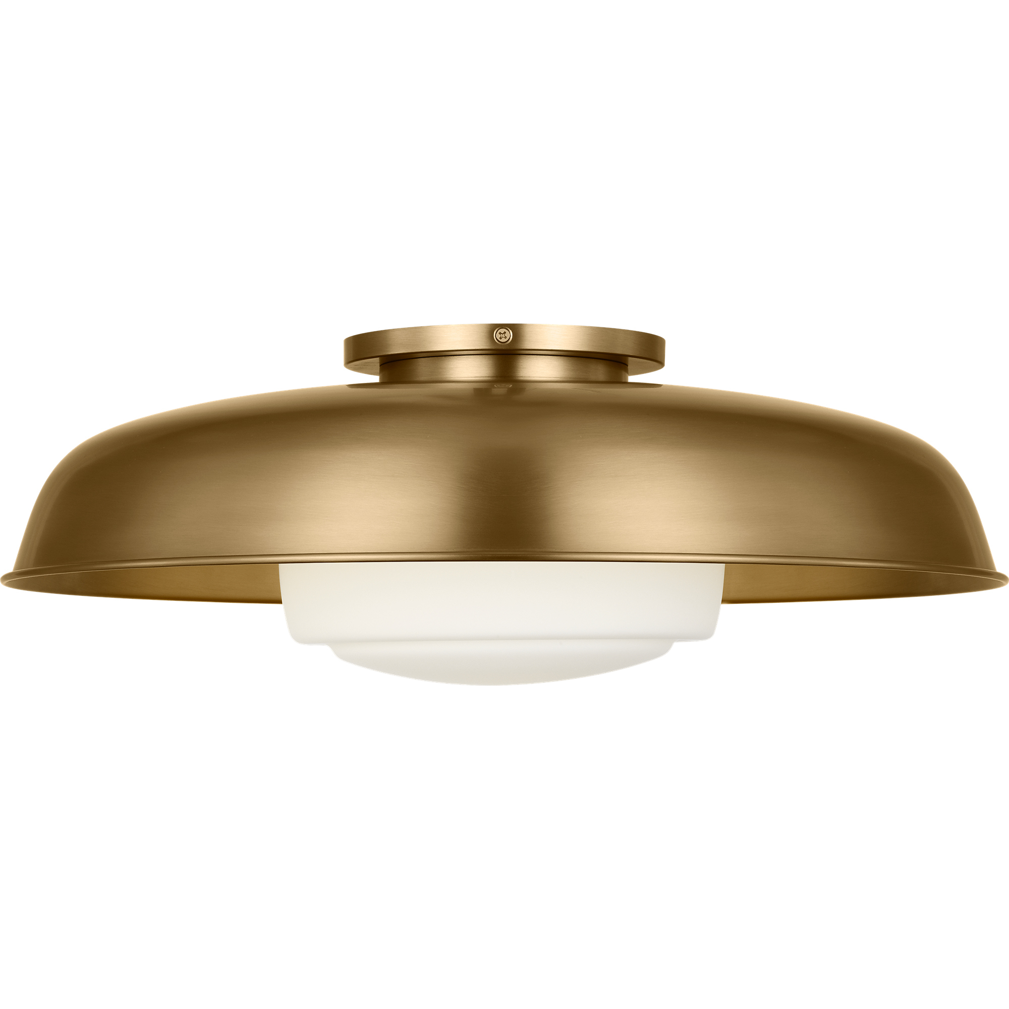 Richard June Liora 1 Light 20.3 inch Estate Brass Flush Mount Ceiling Light in LED