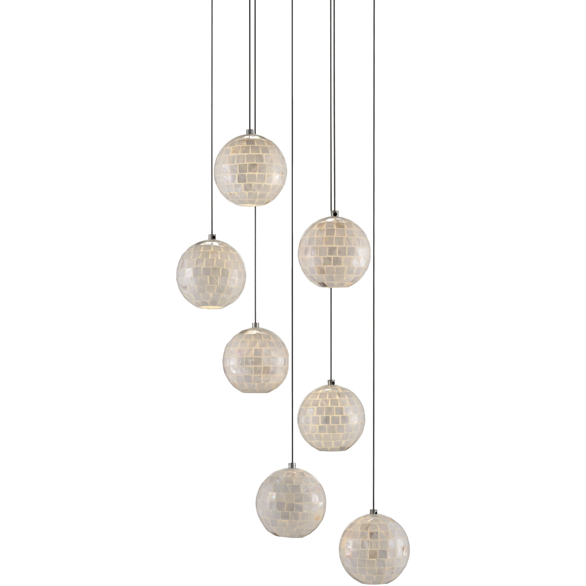 Finhorn 7 Light 16 inch Silver Multi-Drop Pendant Ceiling Light