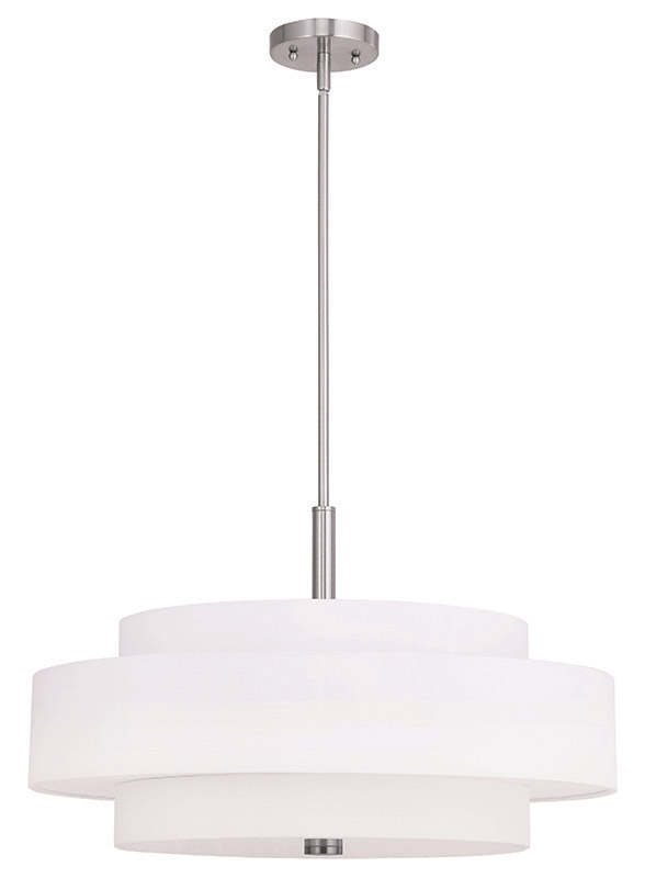 Meridian 5 Light 24 inch Brushed Nickel Pendant Ceiling Light
