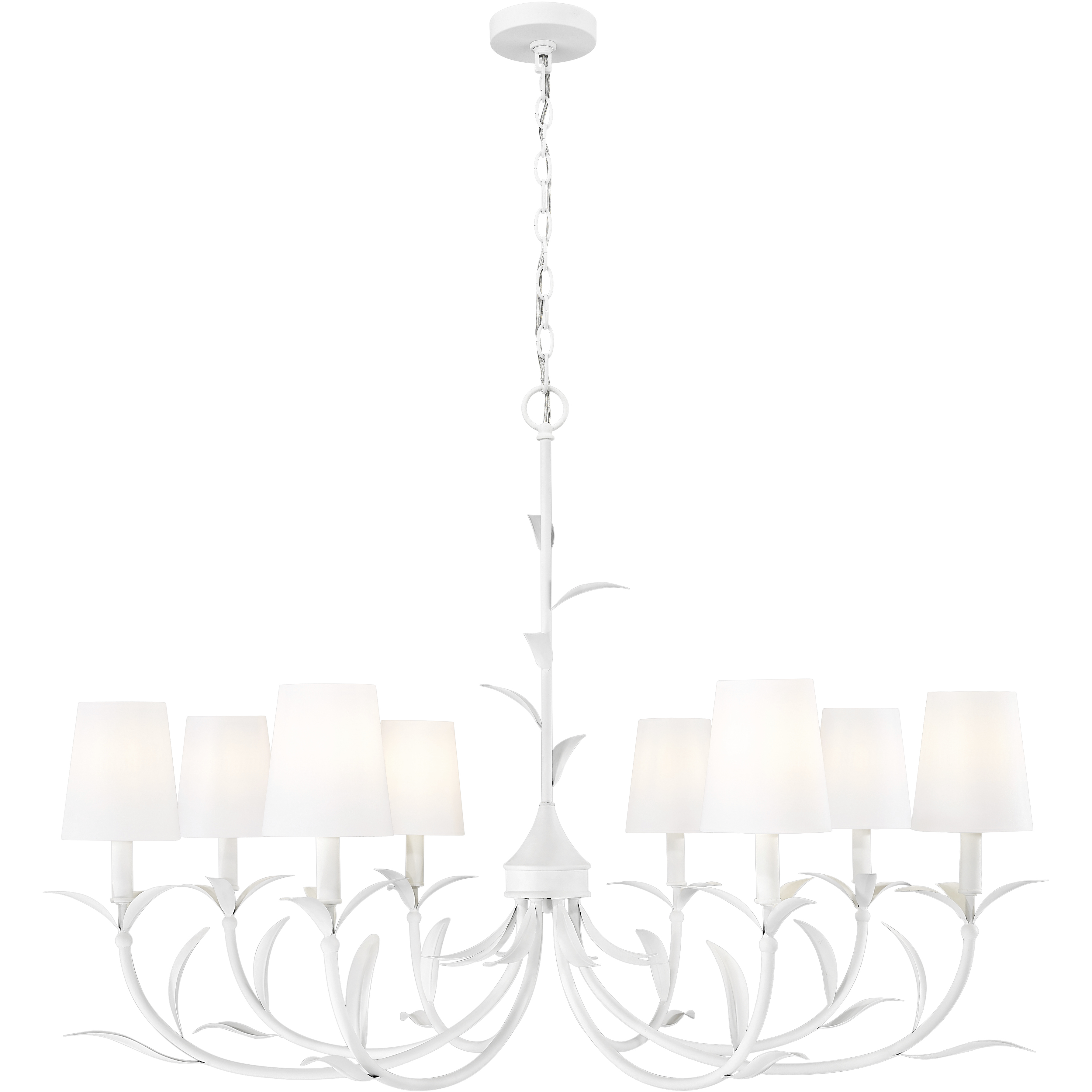 Aslin 8 Light 42 inch Textured White Chandelier Ceiling Light