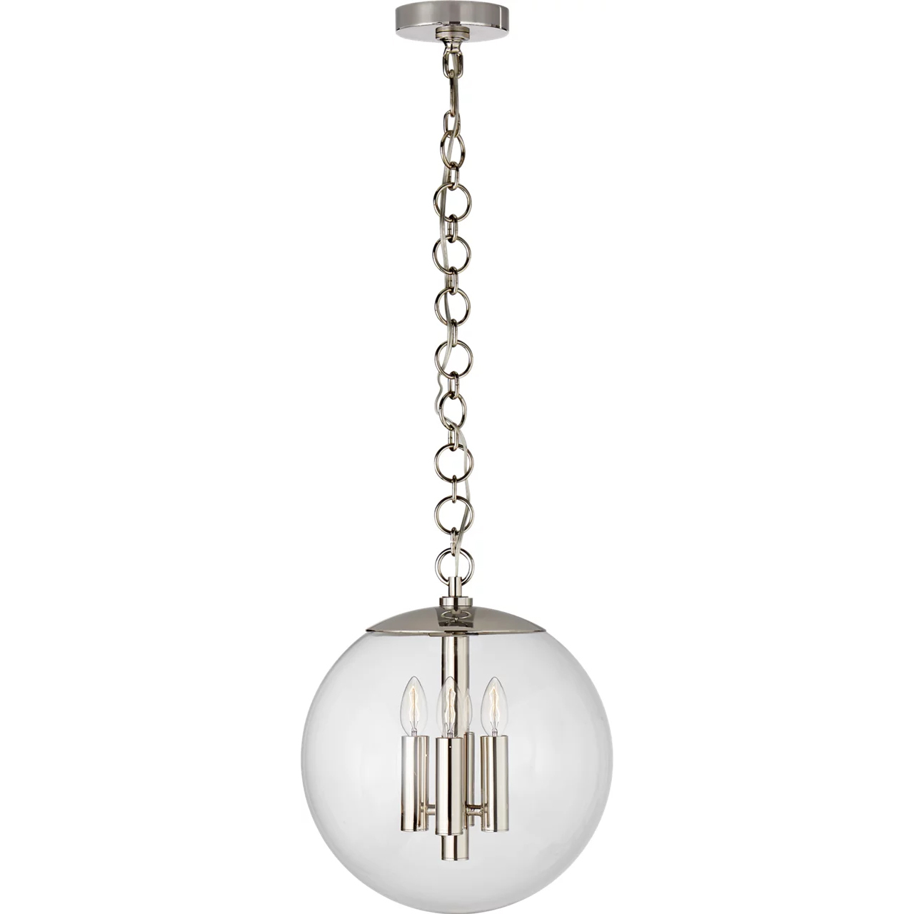AERIN Turenne 4 Light 14 inch Polished Nickel Globe Pendant Ceiling Light, Medium