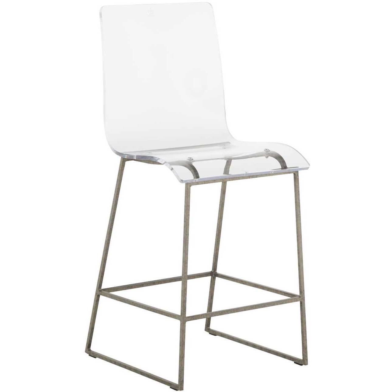 King 40 inch Antique Silver Bar Counter Stool