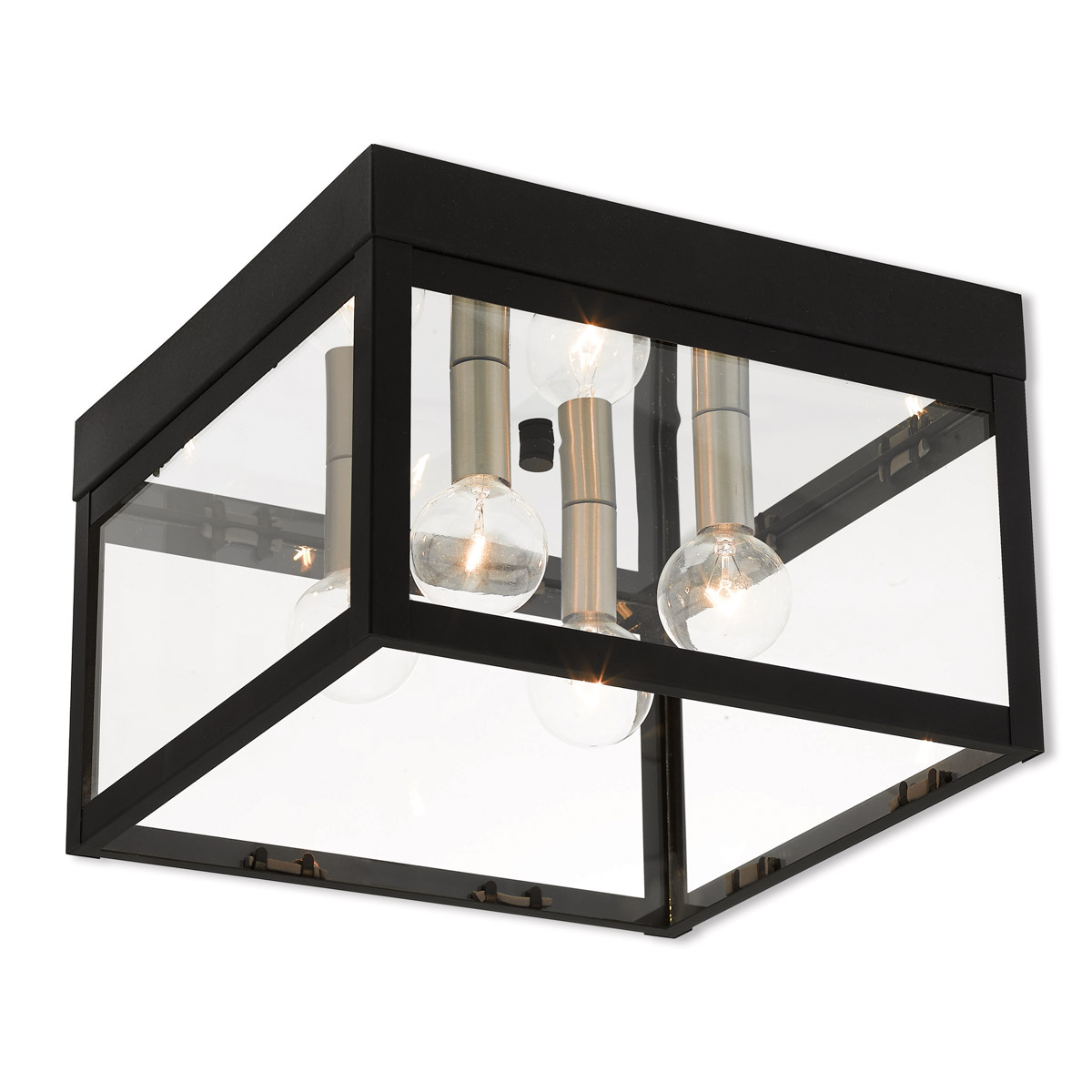 Nyack 4 Light 10.5 inch Black Outdoor Ceiling Mount