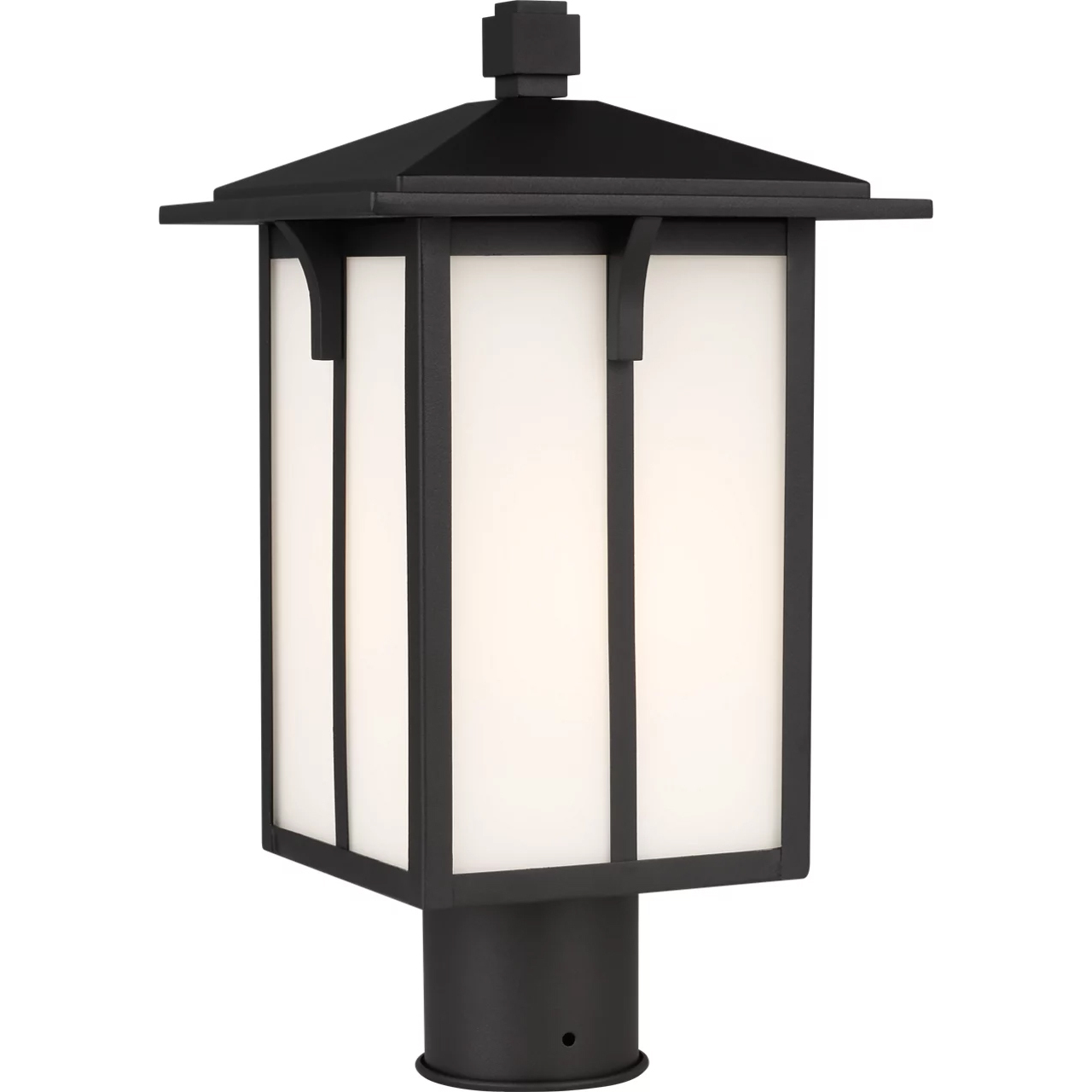 Tomek 1 Light 15.38 inch Black Outdoor Post Lantern