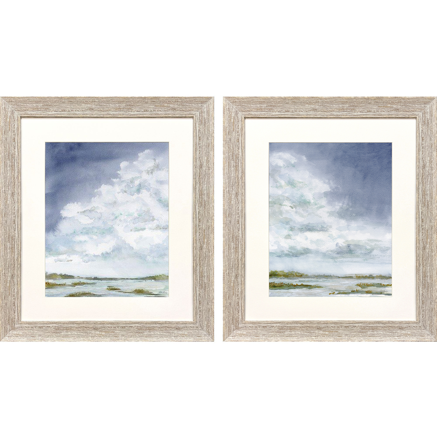 Afternoon Sotmr Blue and Multi and Green Framed Art, Propac