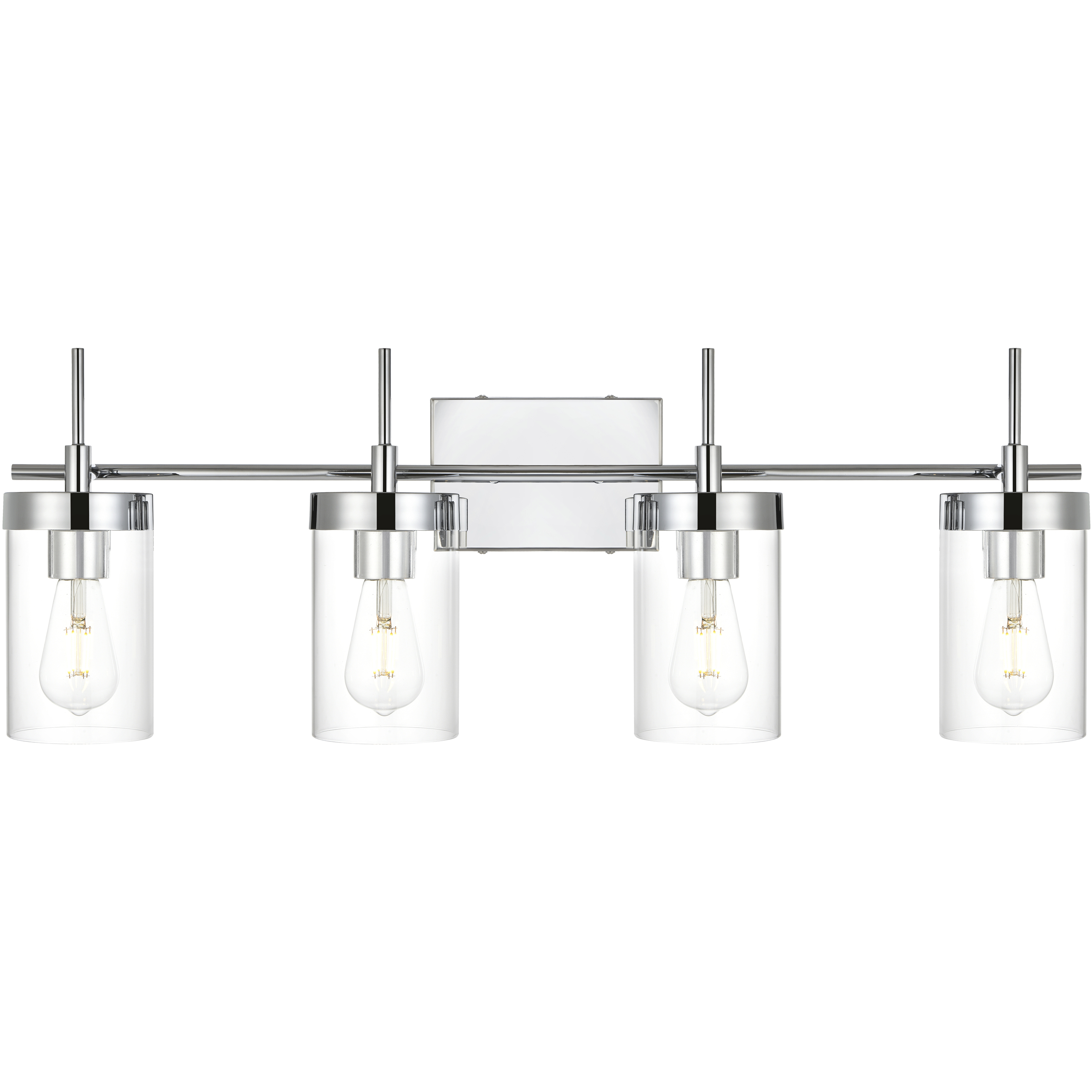 Benny 4 Light 32 inch Chrome Bath Sconce Wall Light