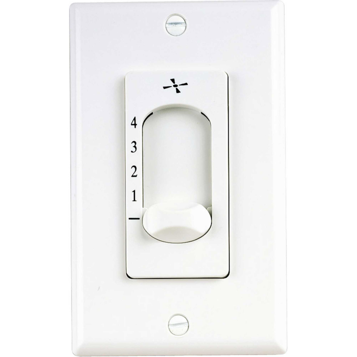 AirPro 120 White Ceiling Fan Wall Control, Four Speed